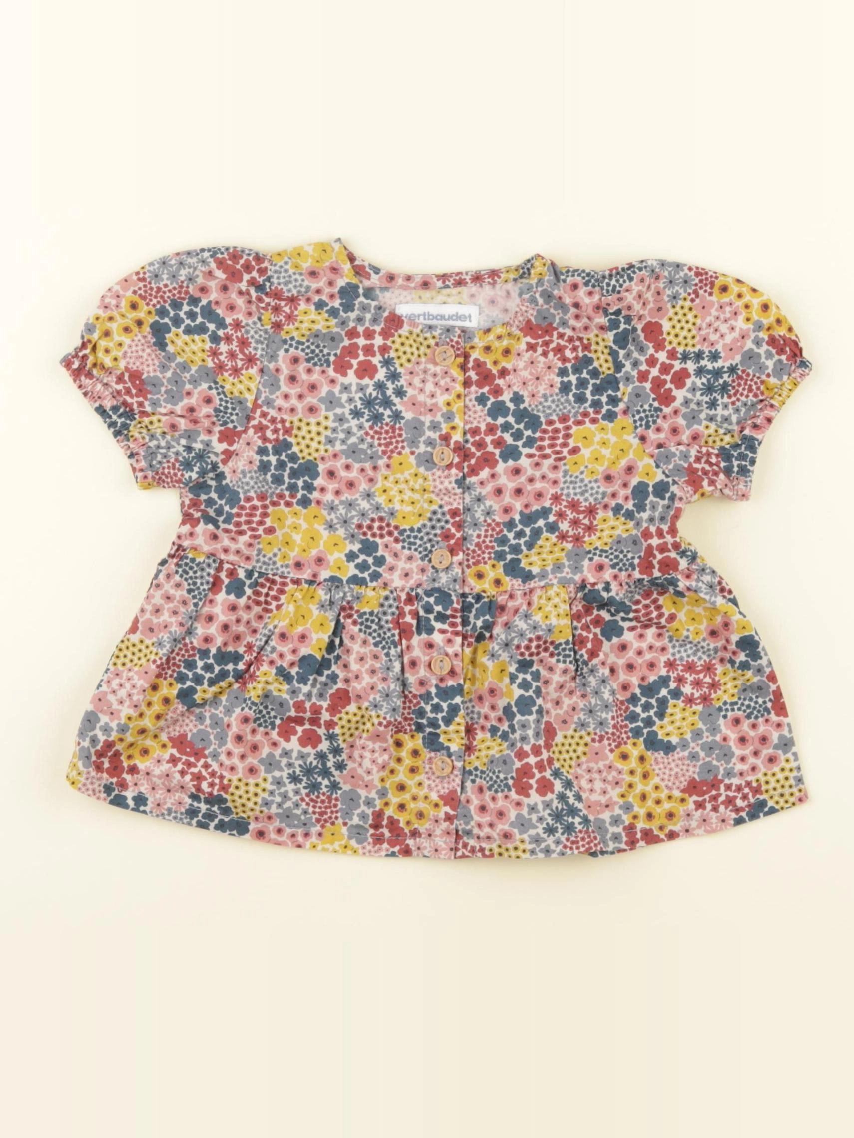 Vertbaudet - blouse multicolore - 9 mois