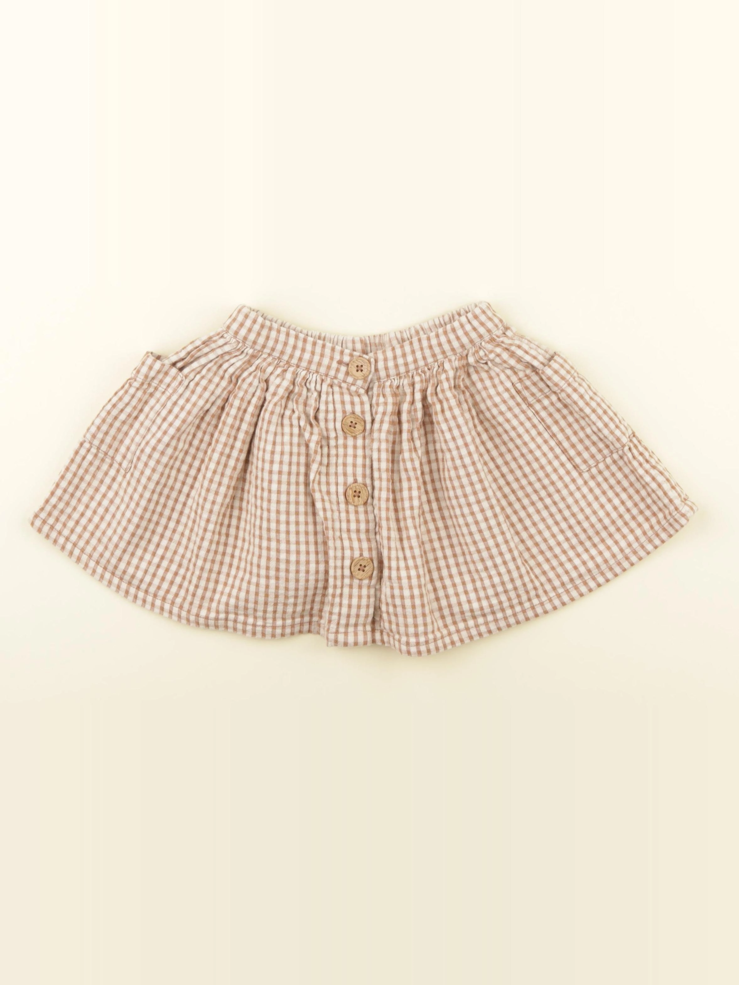 Vertbaudet - jupe beige, marron - 12 mois