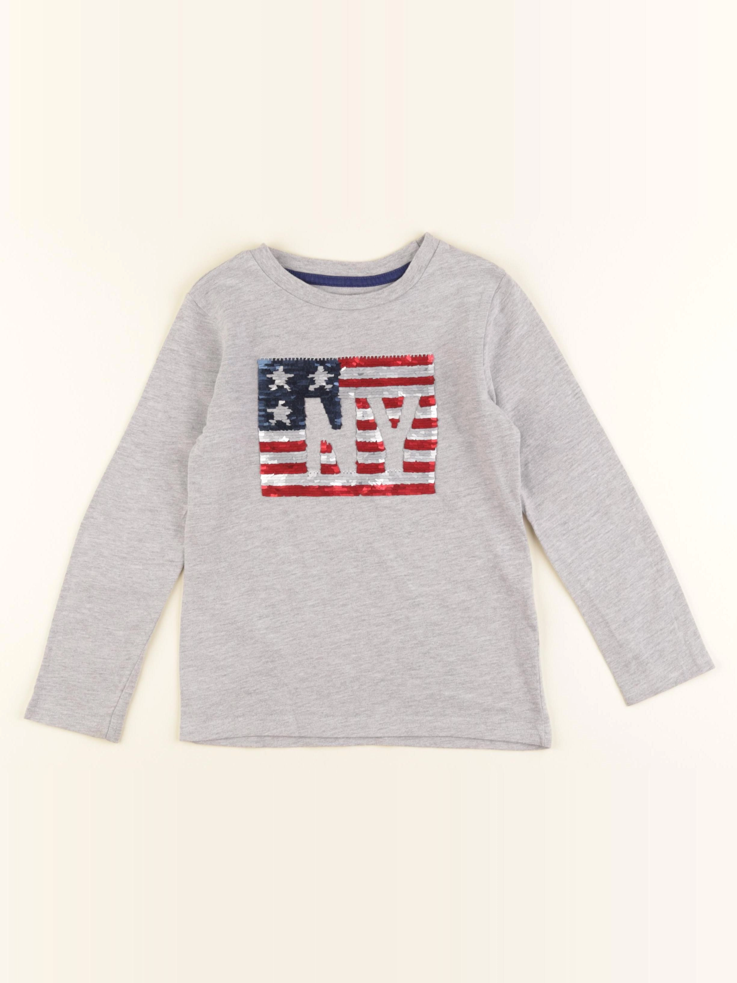 Vertbaudet - tee-shirt gris - 4 ans