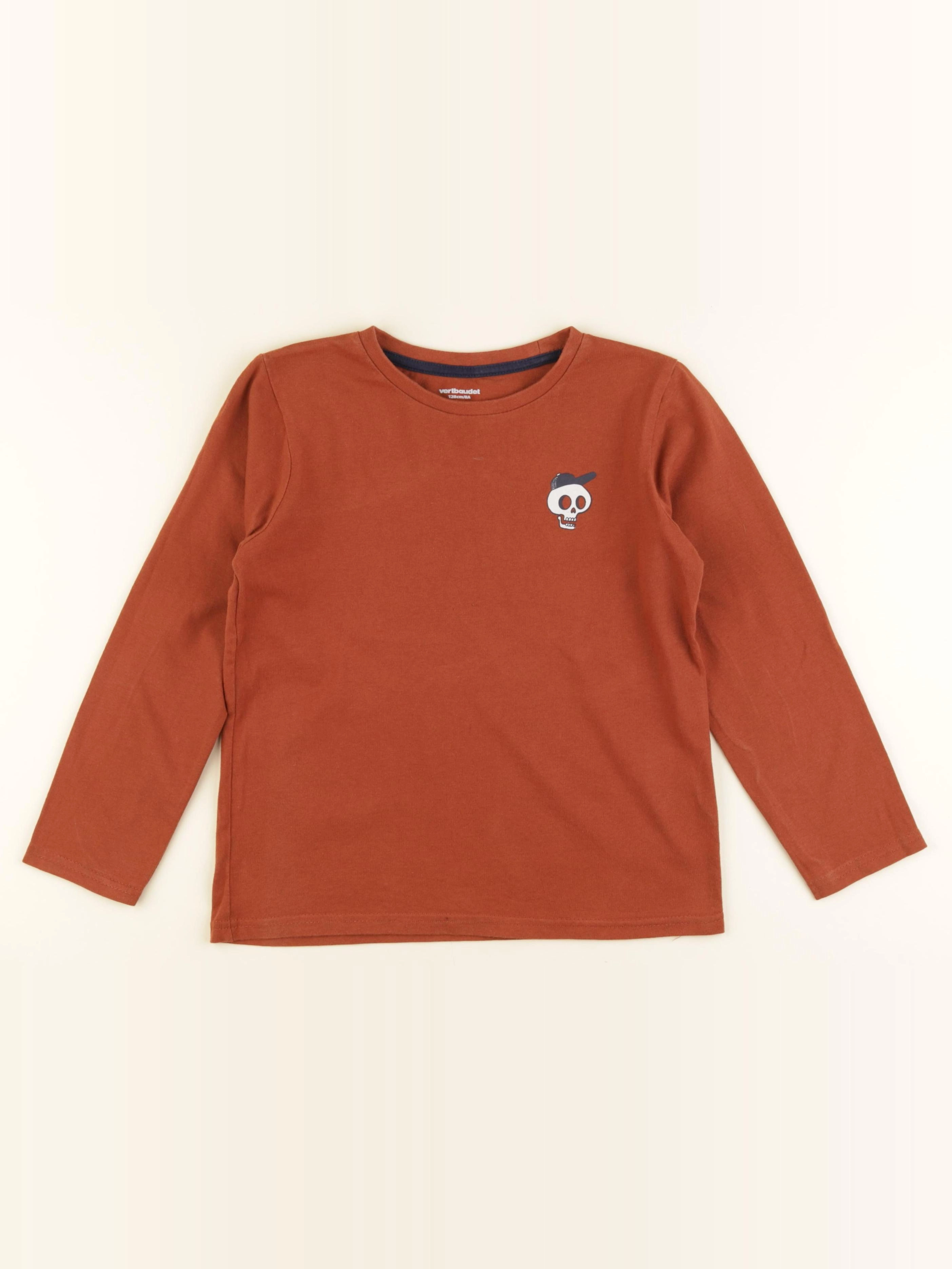 Vertbaudet - tee-shirt marron - 8 ans
