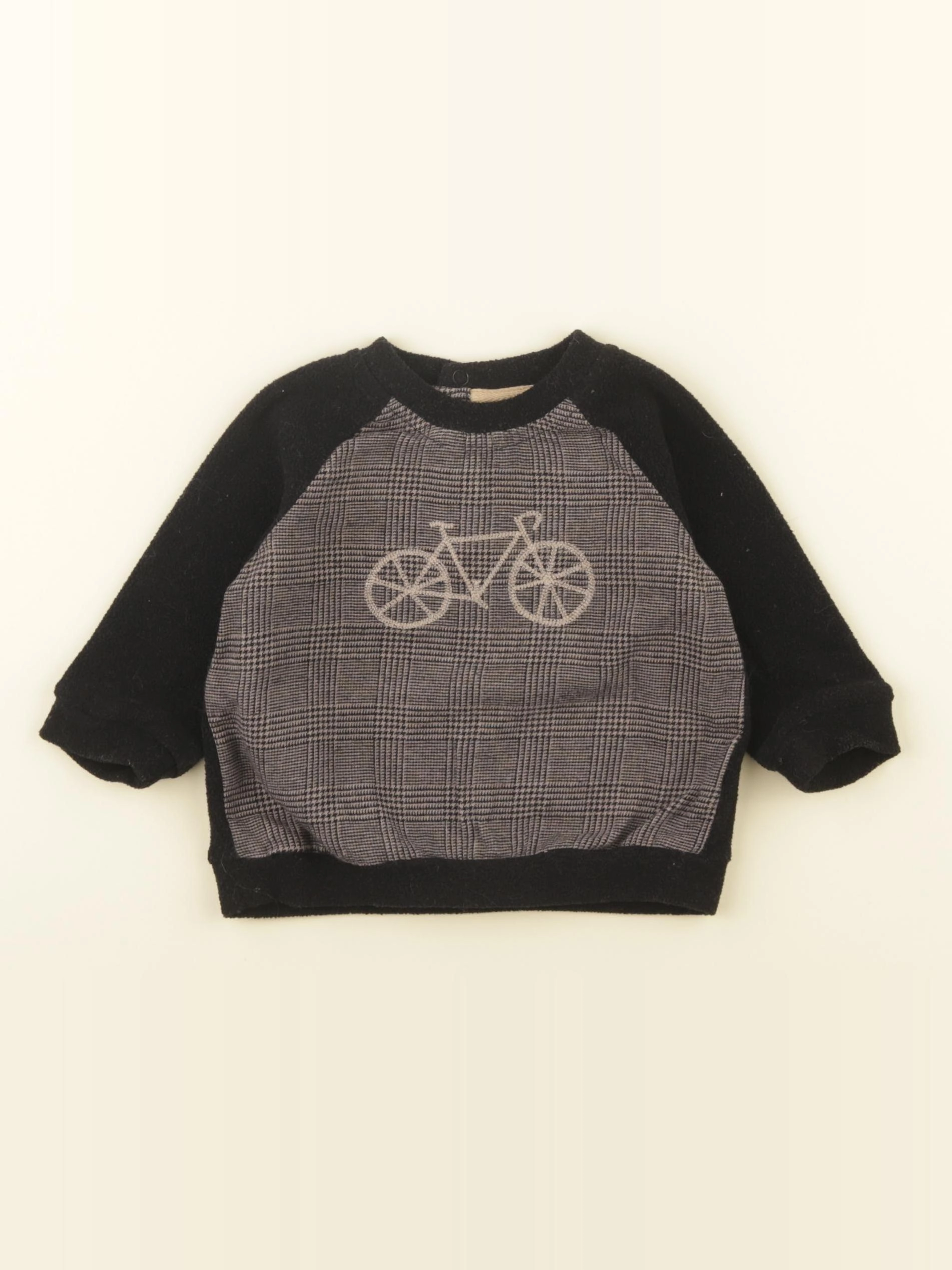 Natalys - pull noir, marron - 6 mois