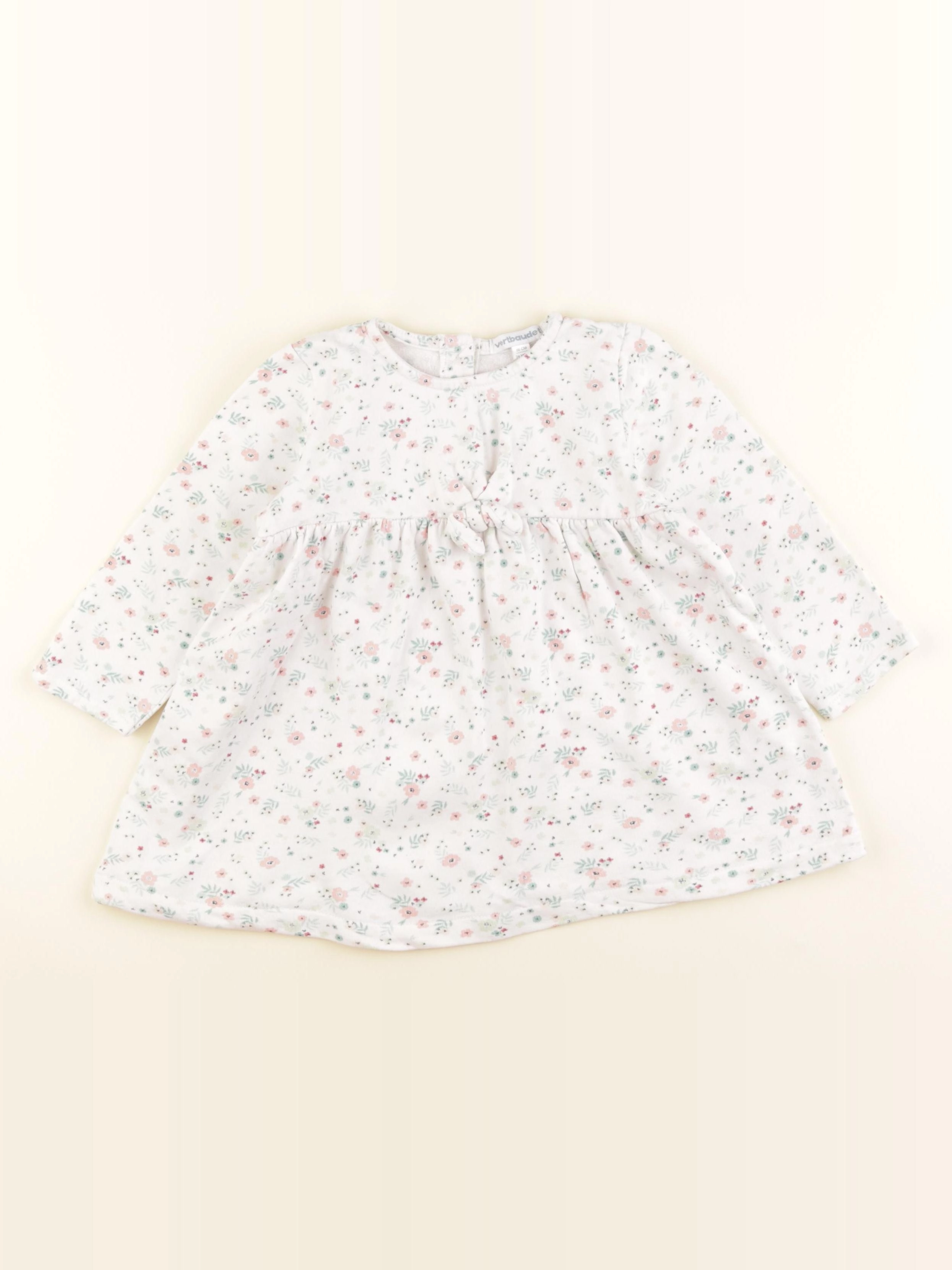 Vertbaudet - robe blanc, rose, vert - 24 mois