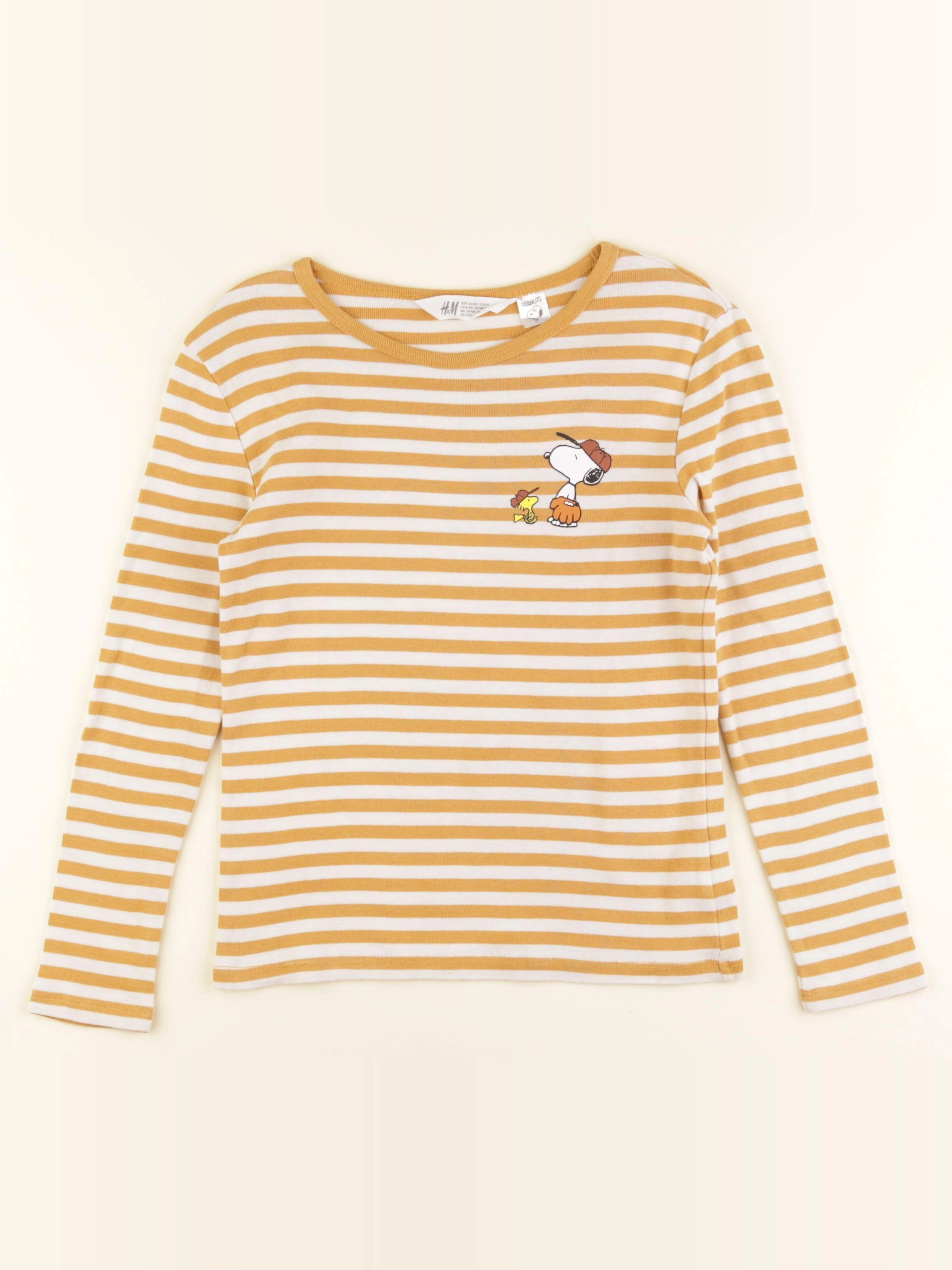 H&M - tee-shirt blanc, jaune - 8/10 ans