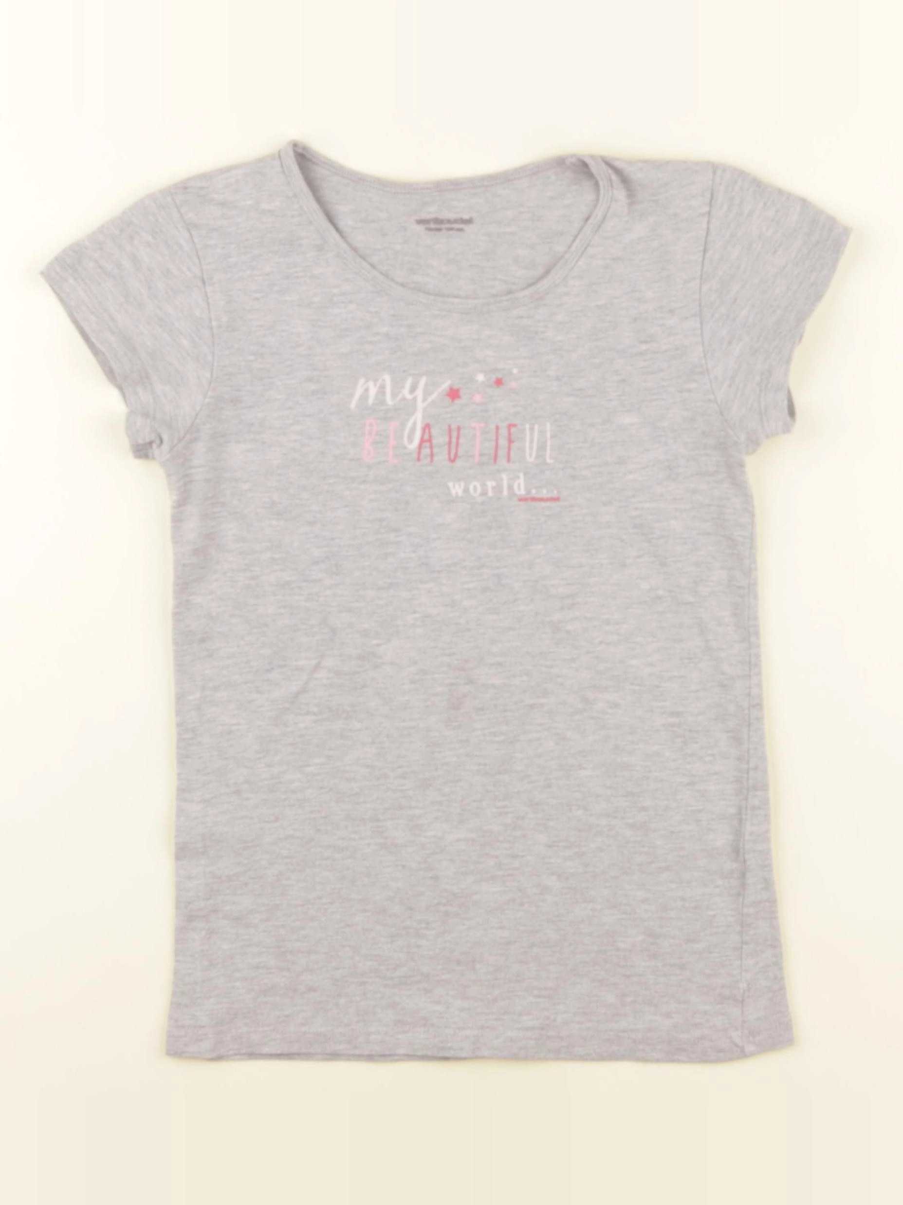 Vertbaudet - tee-shirt gris - 10 ans