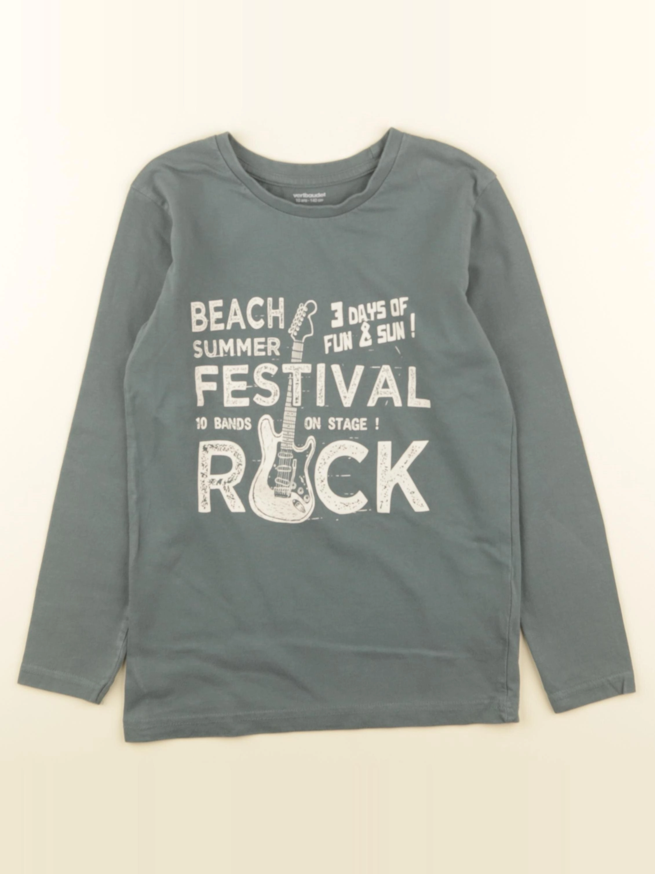 Vertbaudet - tee-shirt vert - 10 ans