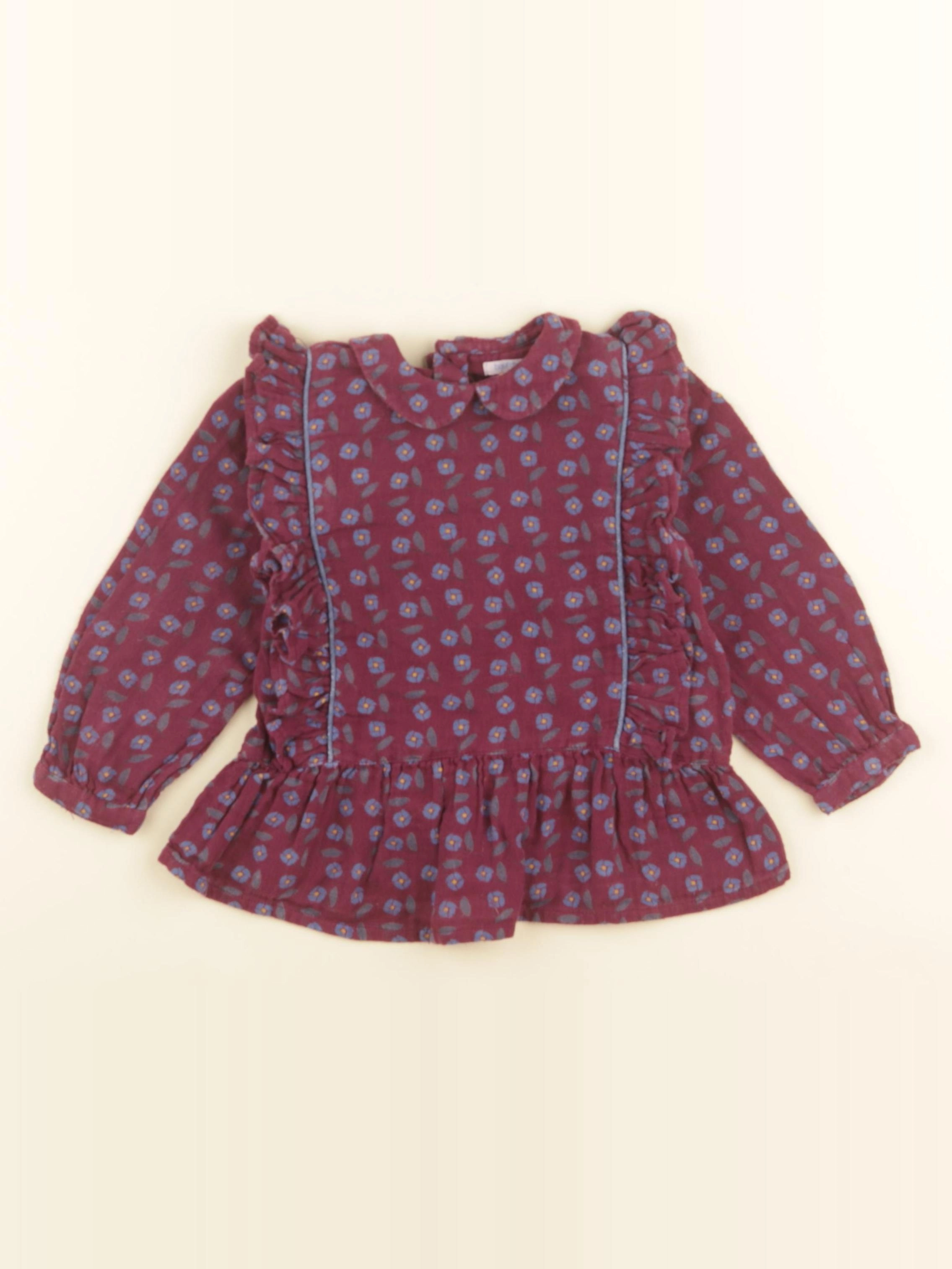 Boutchou - blouse rouge - 24 mois