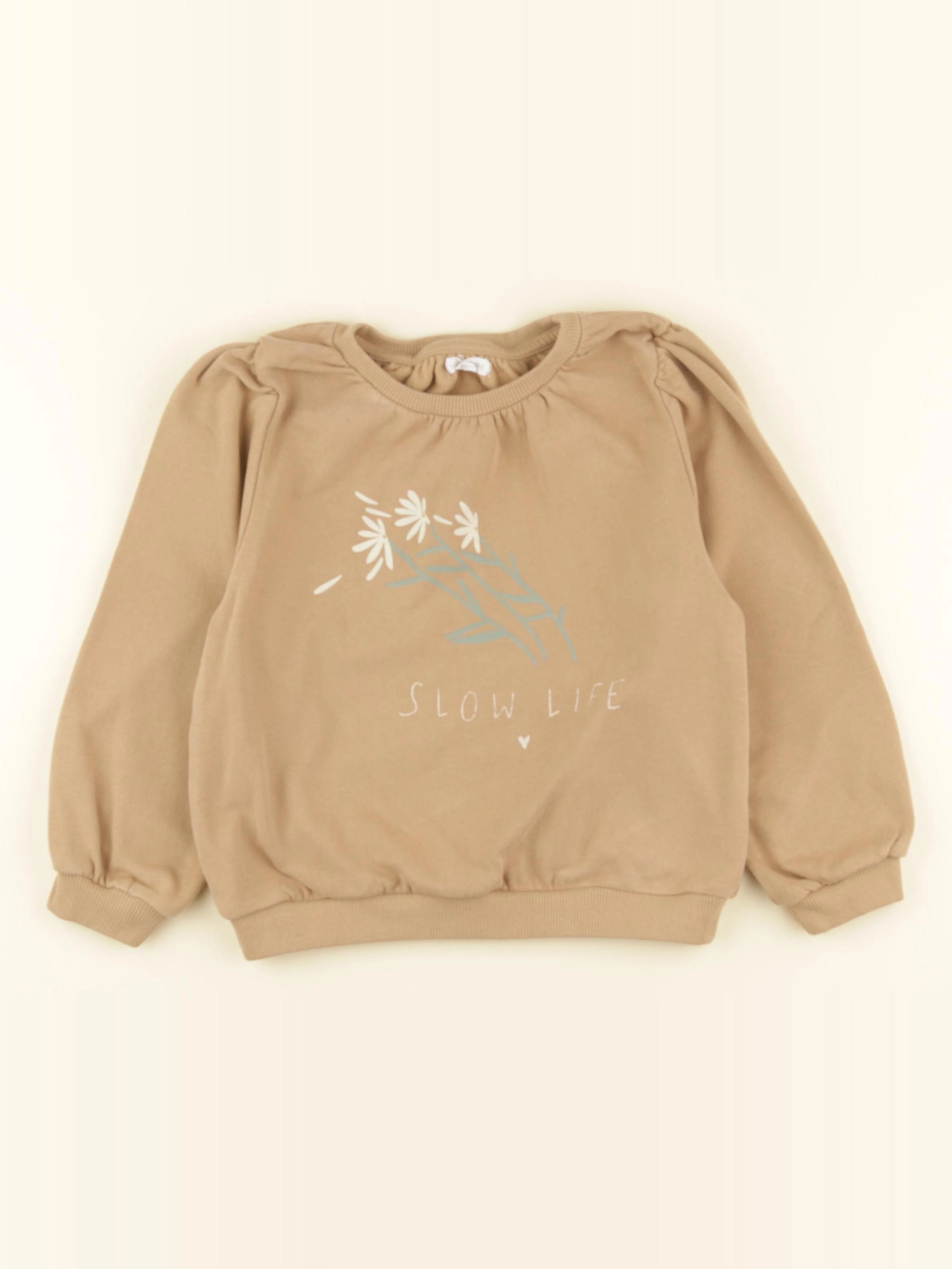 Vertbaudet - sweat marron - 6 ans