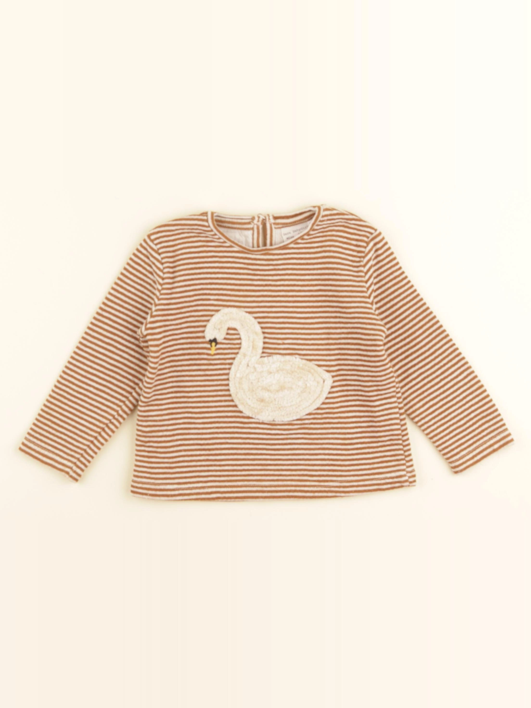 Zara - tee-shirt marron - 9/12 mois