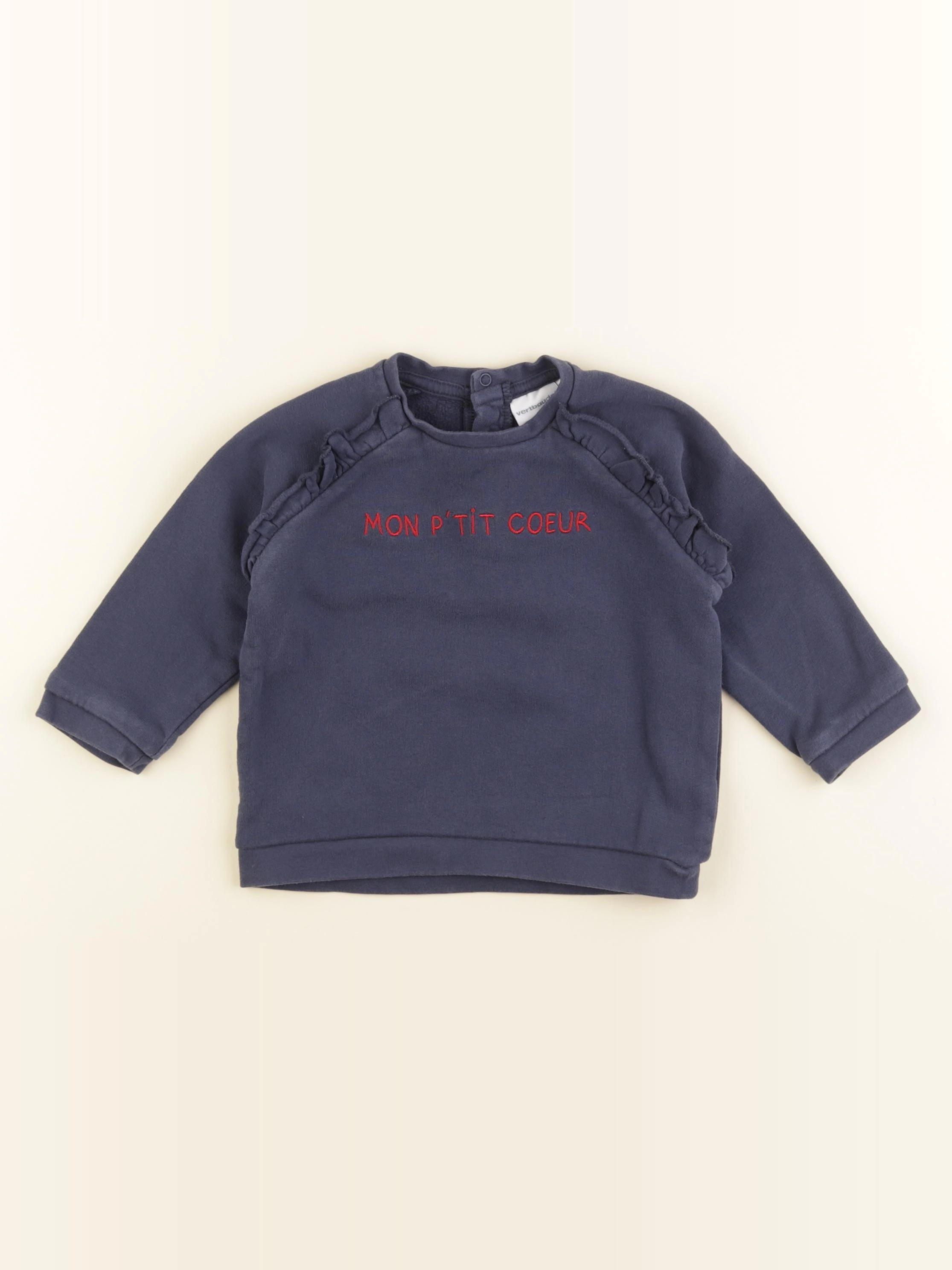 Vertbaudet - sweat bleu - 18 mois