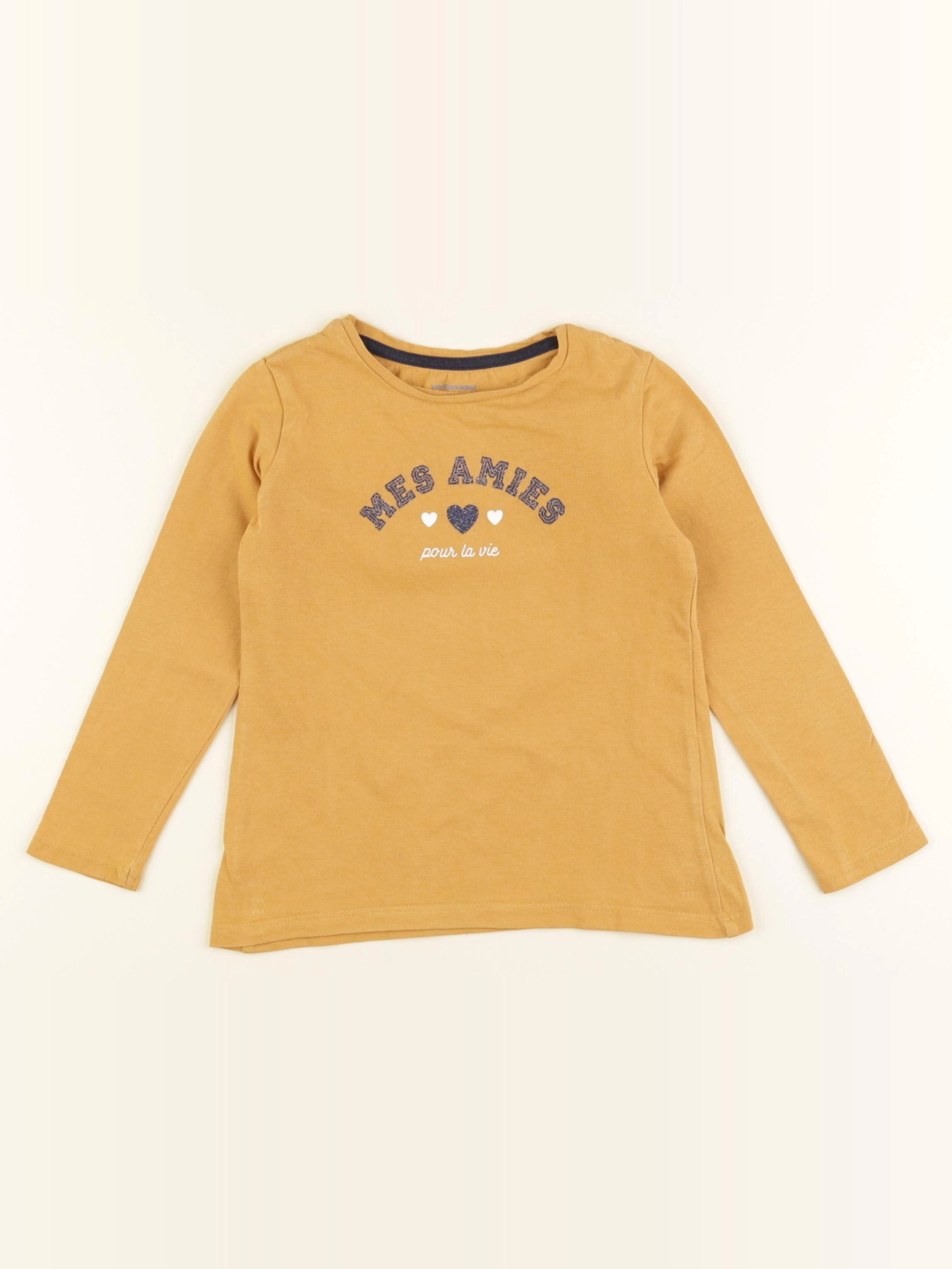 Vertbaudet - tee-shirt jaune - 4 ans