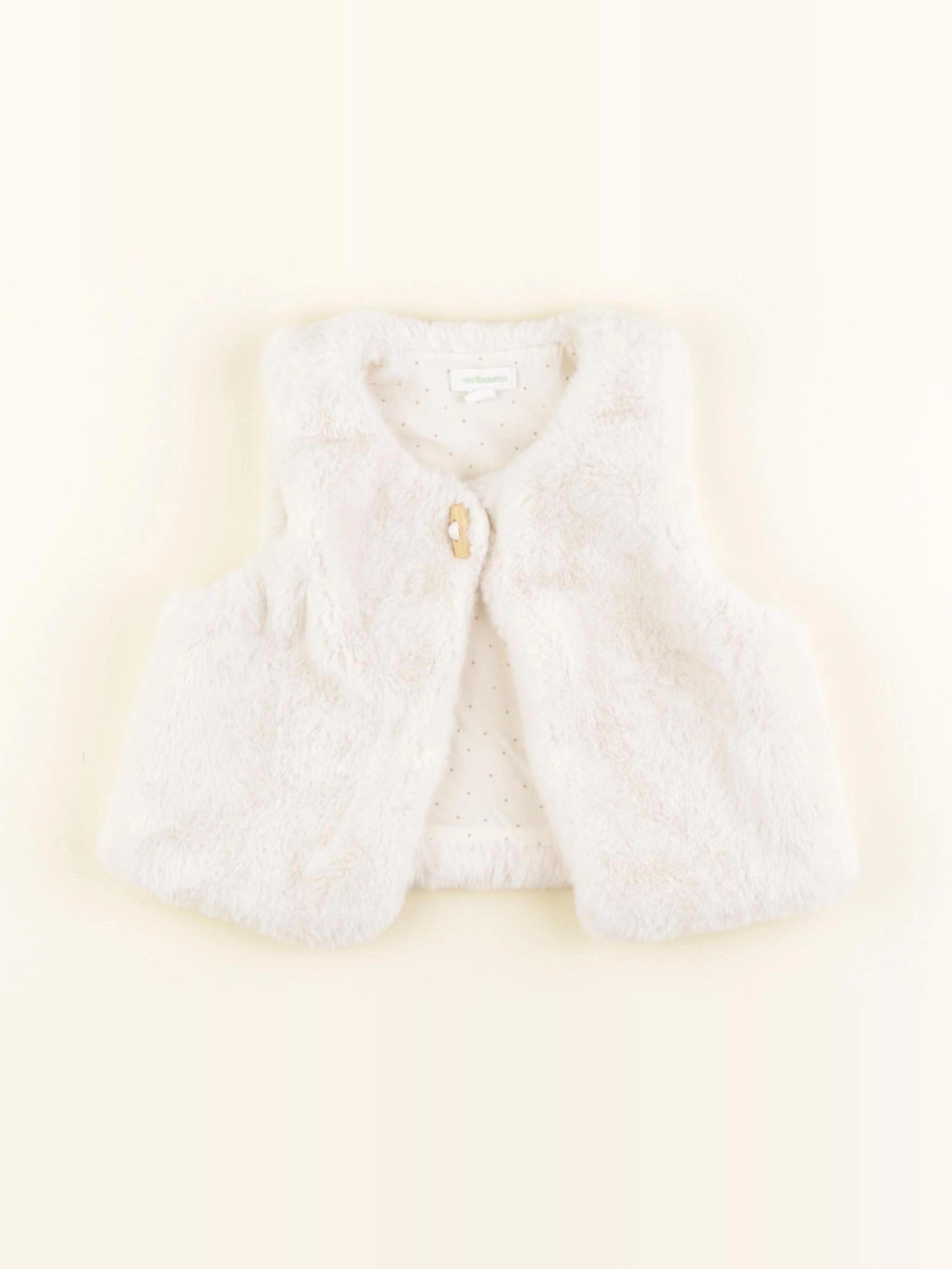 Vertbaudet - gilet blanc - 12 mois