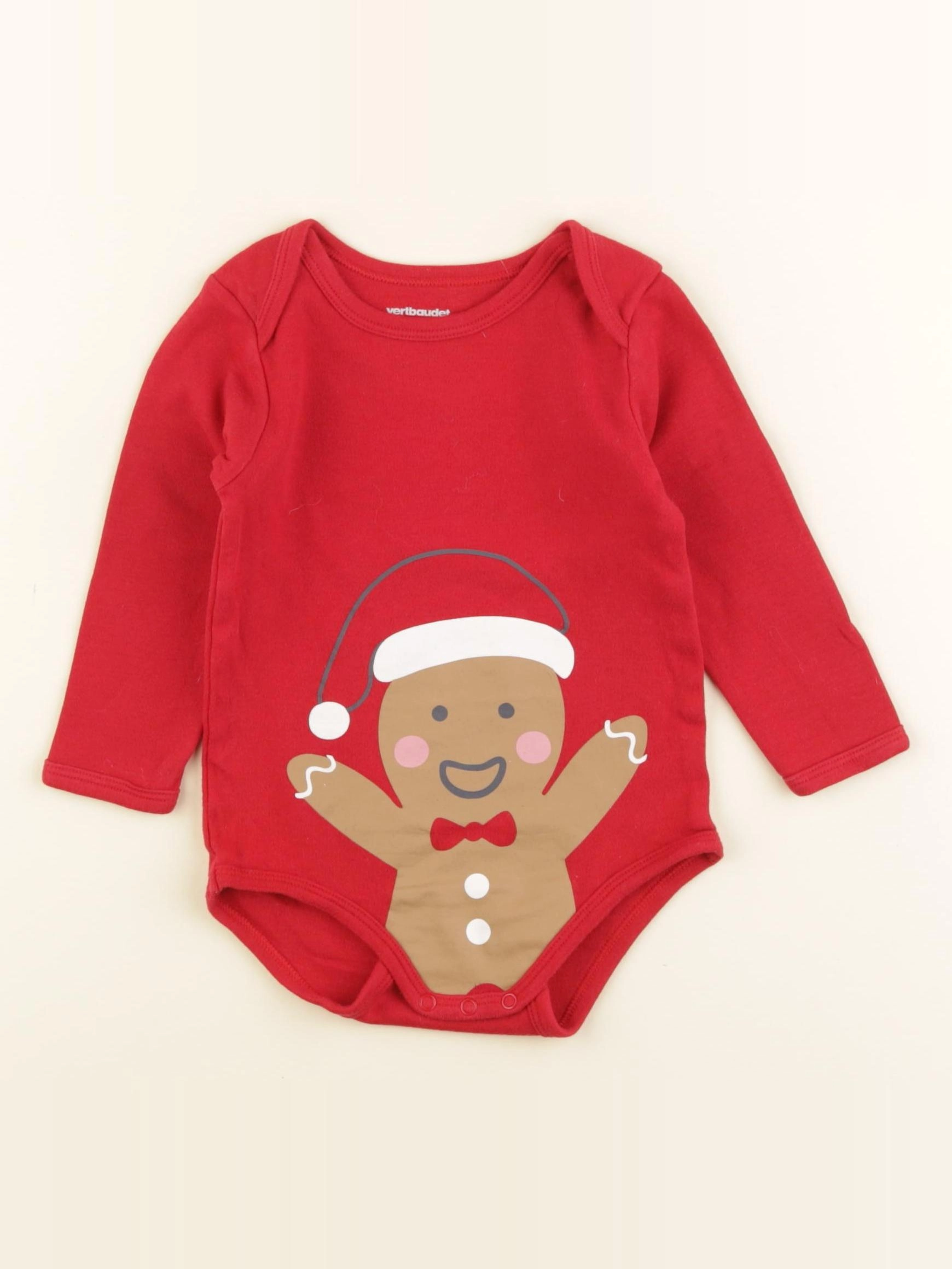 Vertbaudet - body rouge - 18 mois