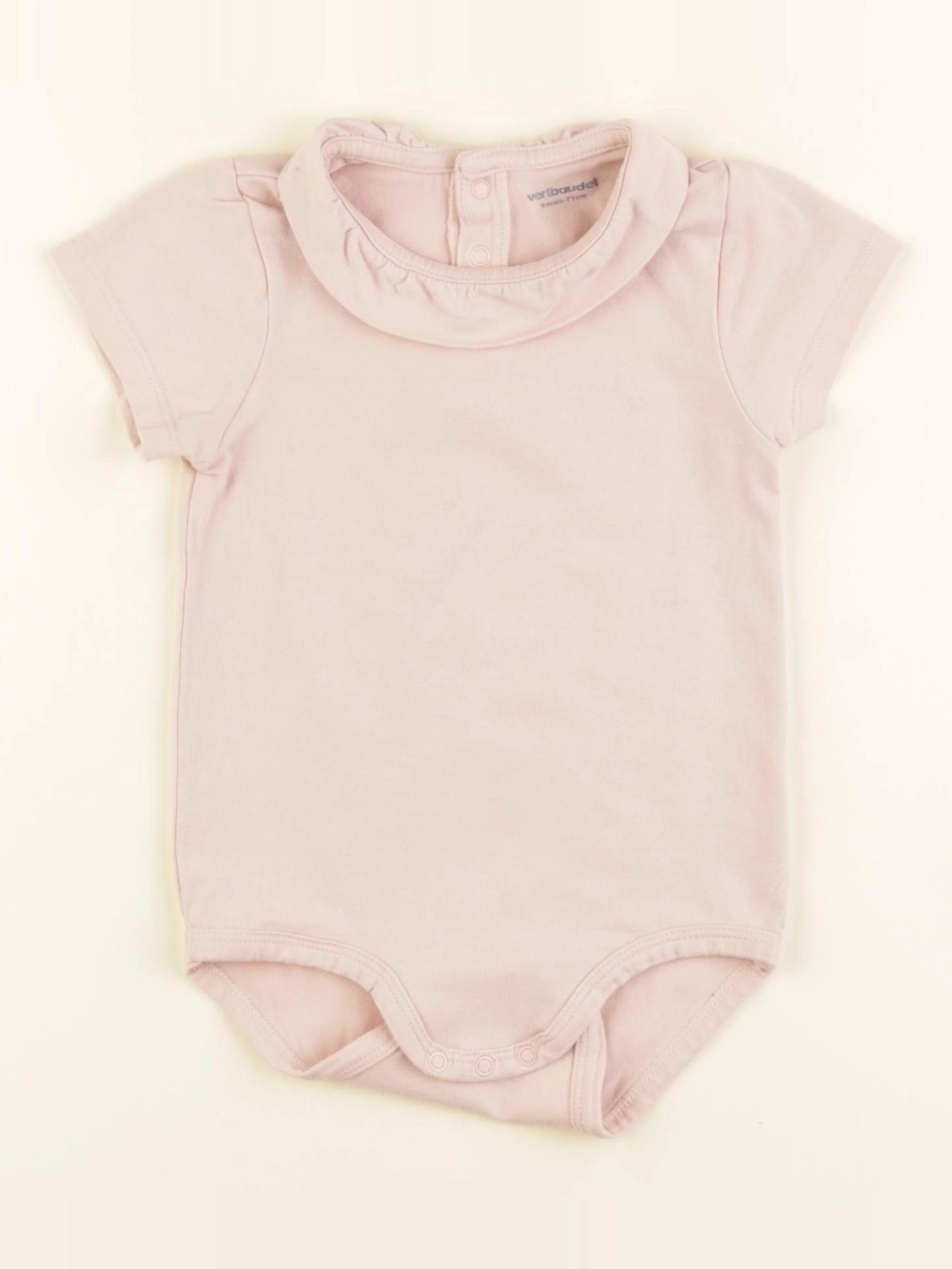Vertbaudet - body à col rose - 9 mois