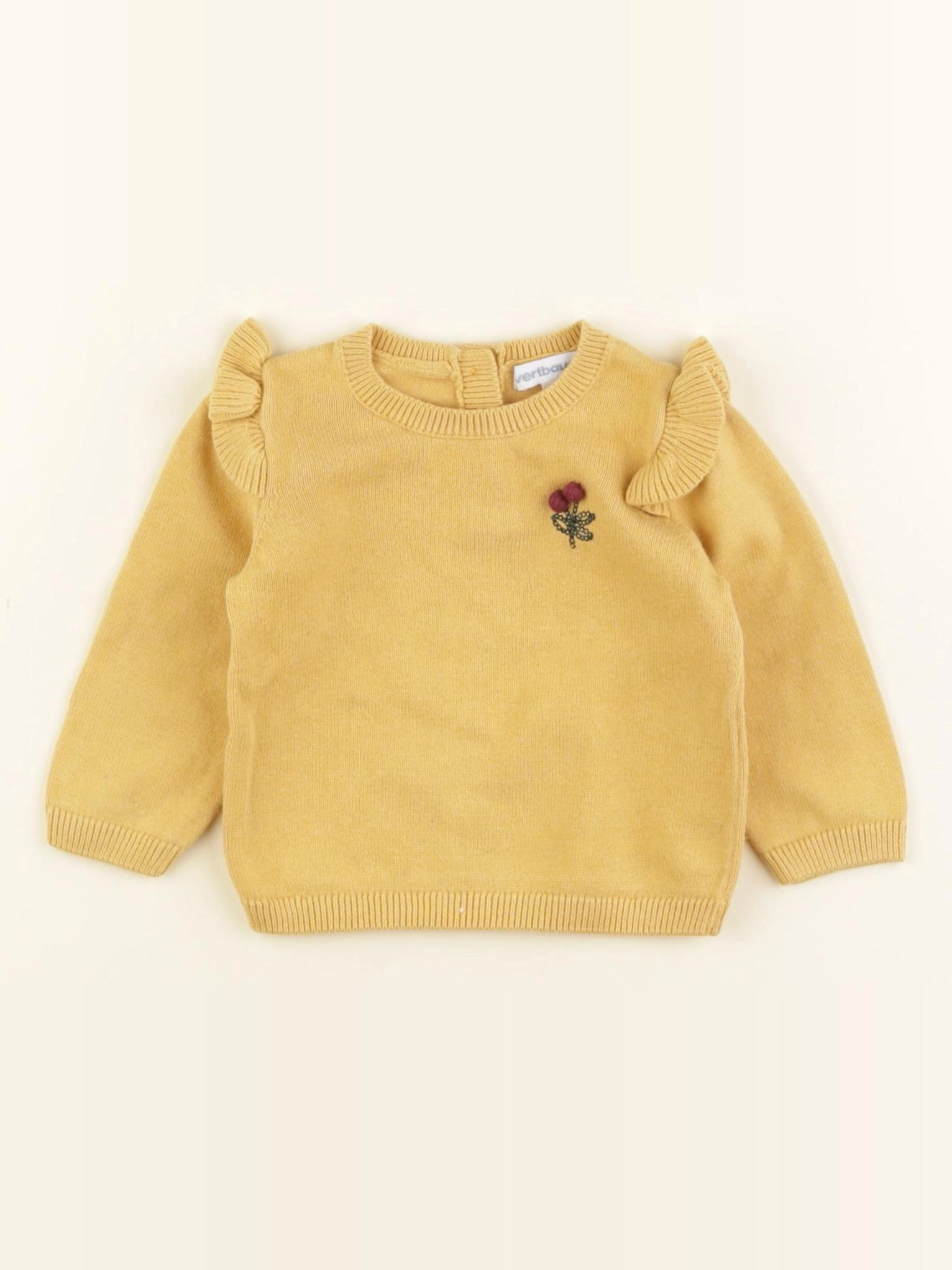 Vertbaudet - pull jaune - 3 mois