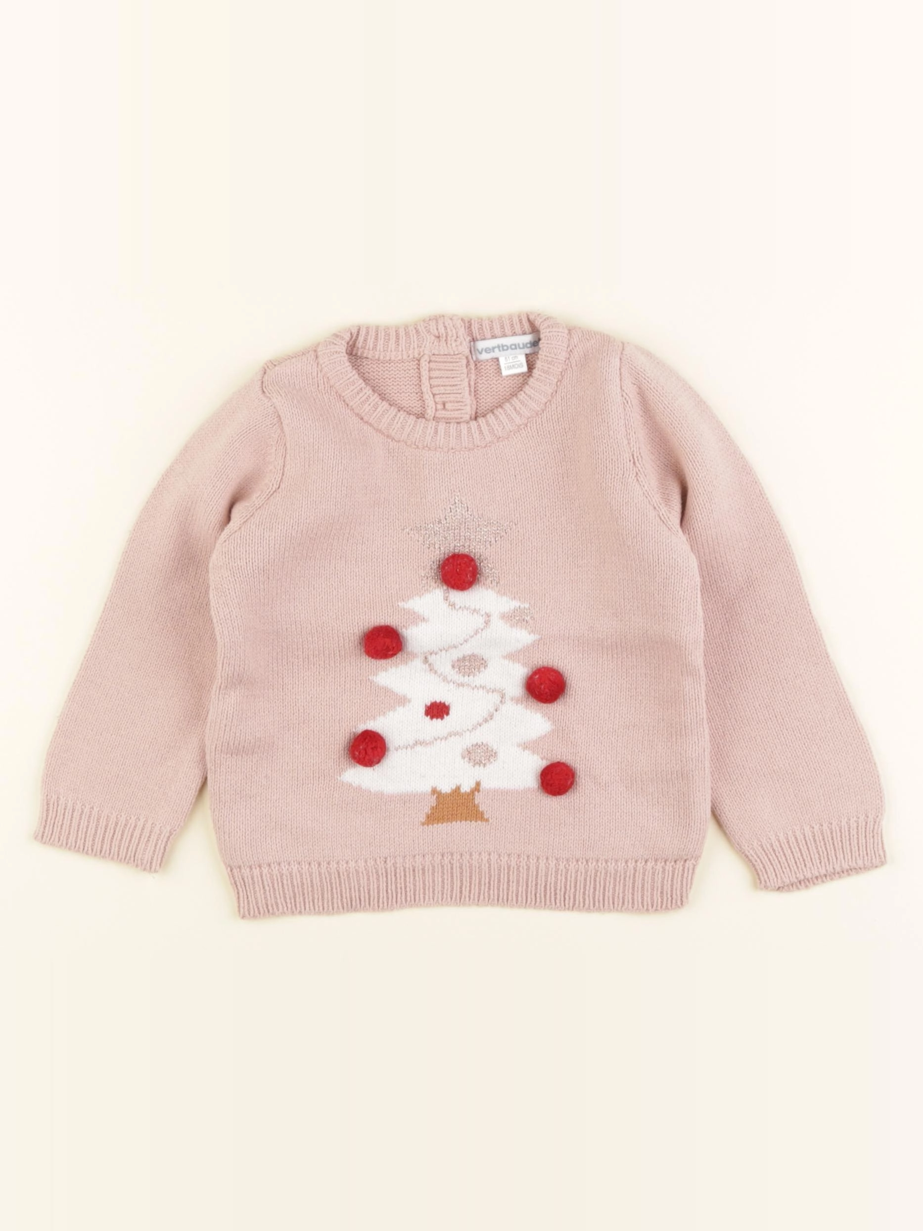 Vertbaudet - pull rose - 18 mois
