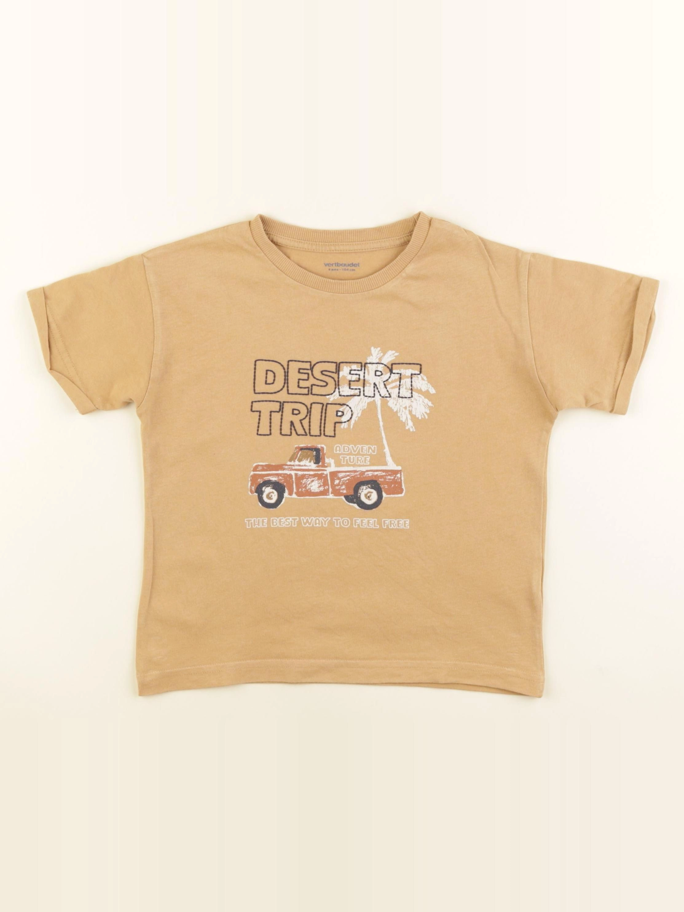 Vertbaudet - tee-shirt jaune - 5 ans