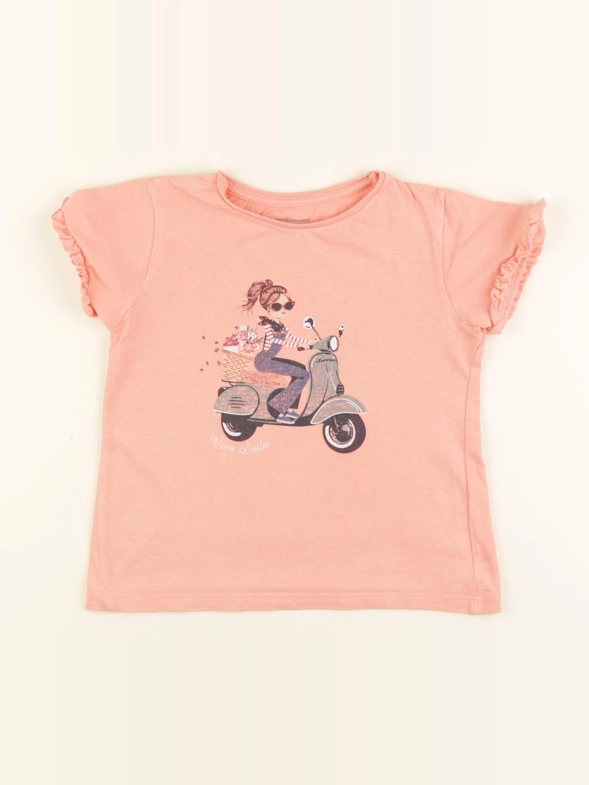 Vertbaudet - tee-shirt rose - 5 ans