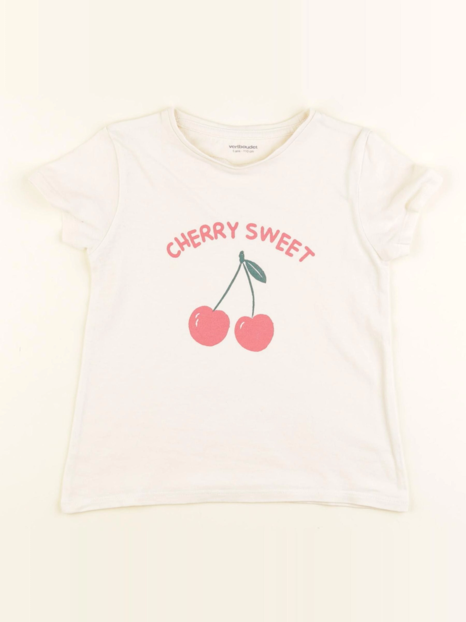 Vertbaudet - tee-shirt beige - 5 ans