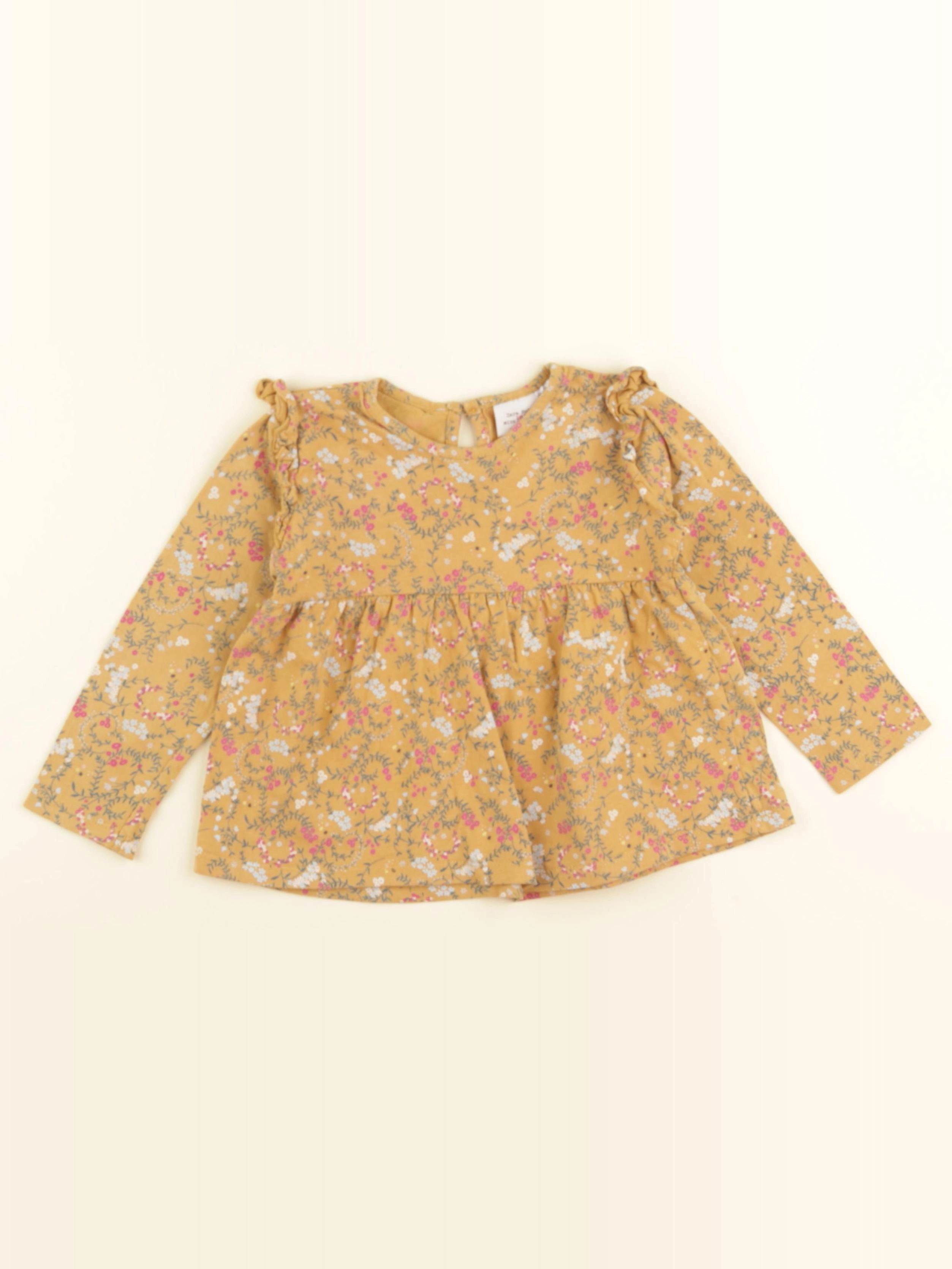 Zara - tee-shirt jaune - 18/24 mois