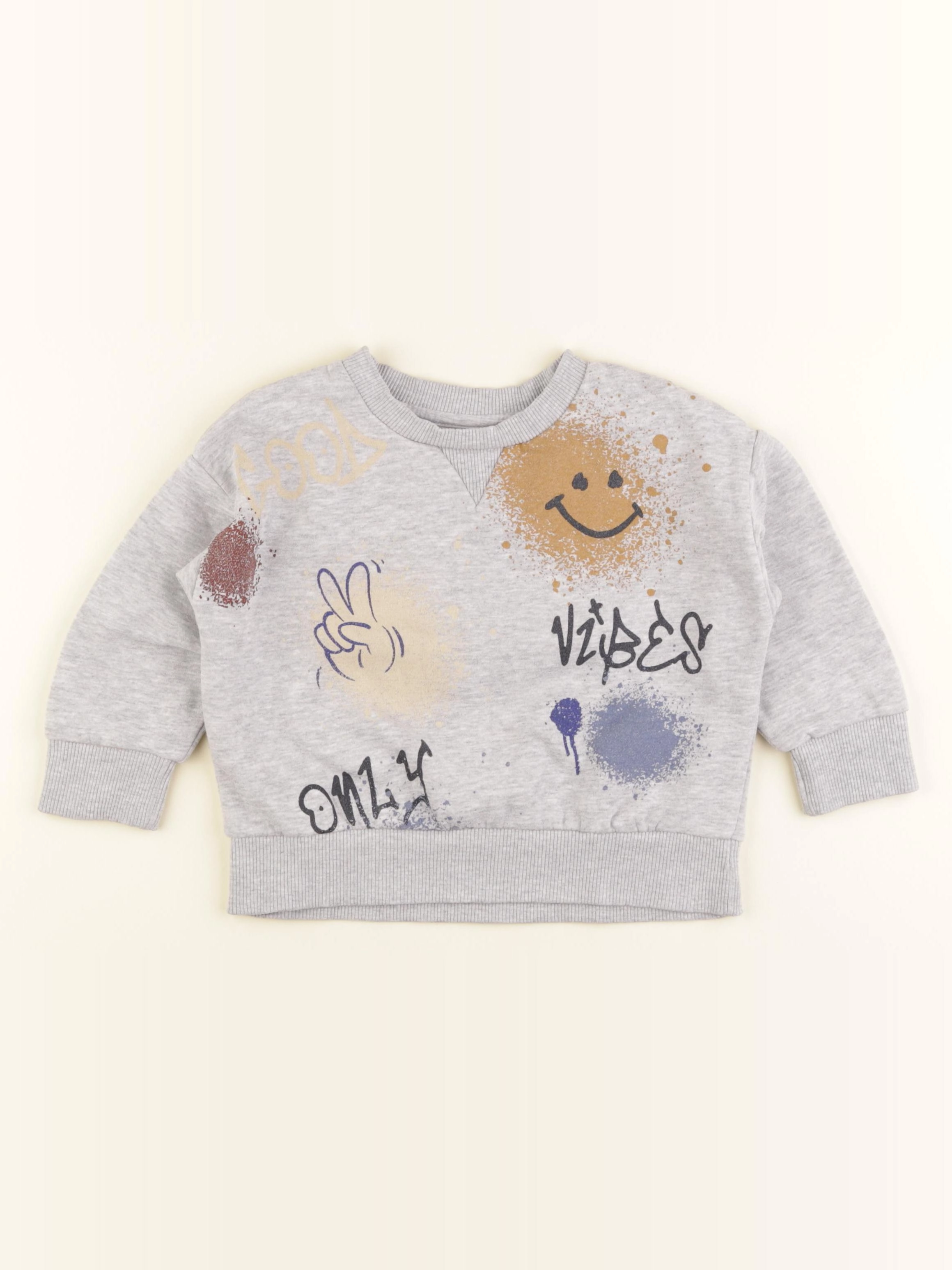 Vertbaudet - sweat gris - 3 ans