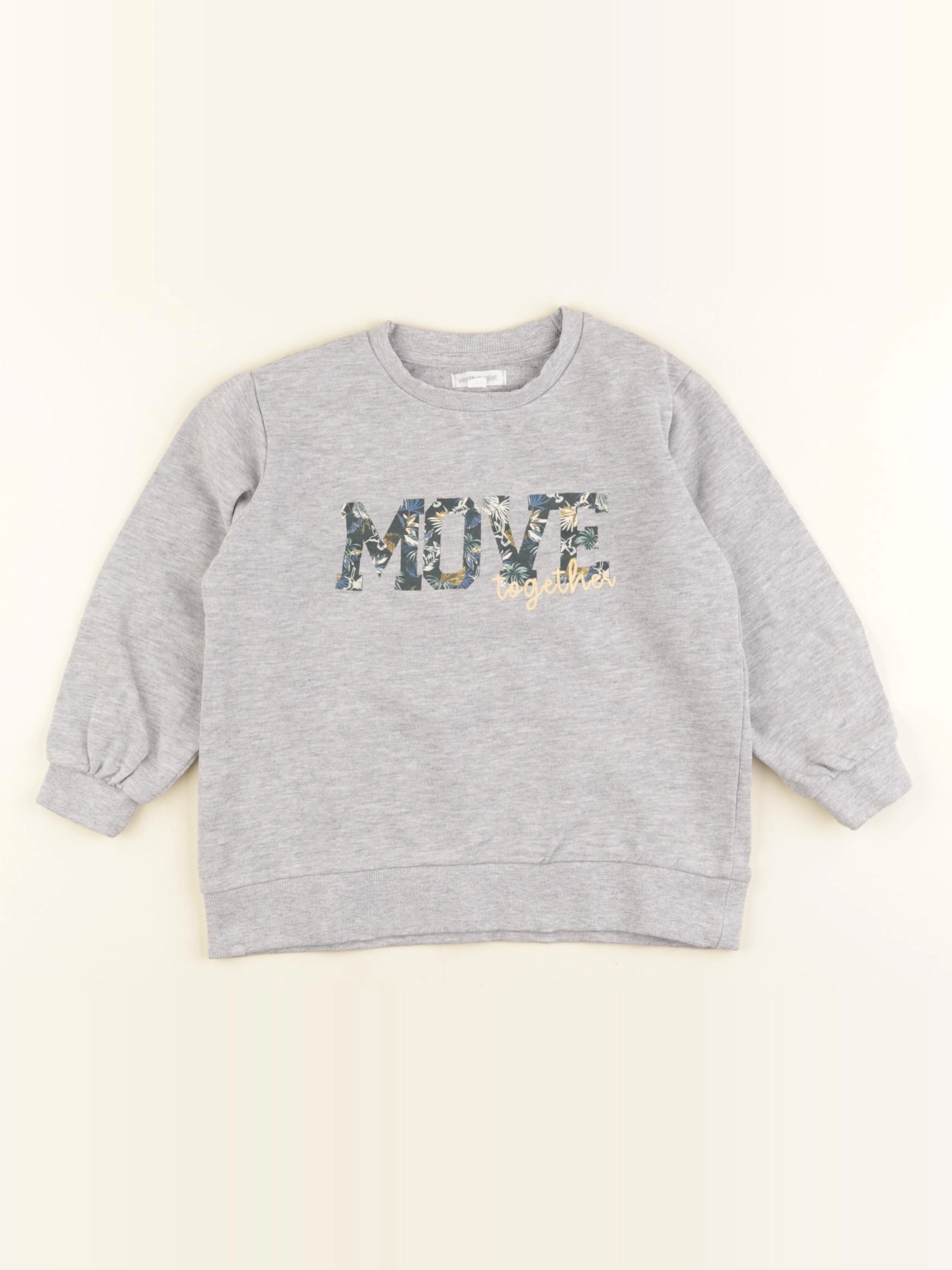 Vertbaudet - sweat gris - 5 ans