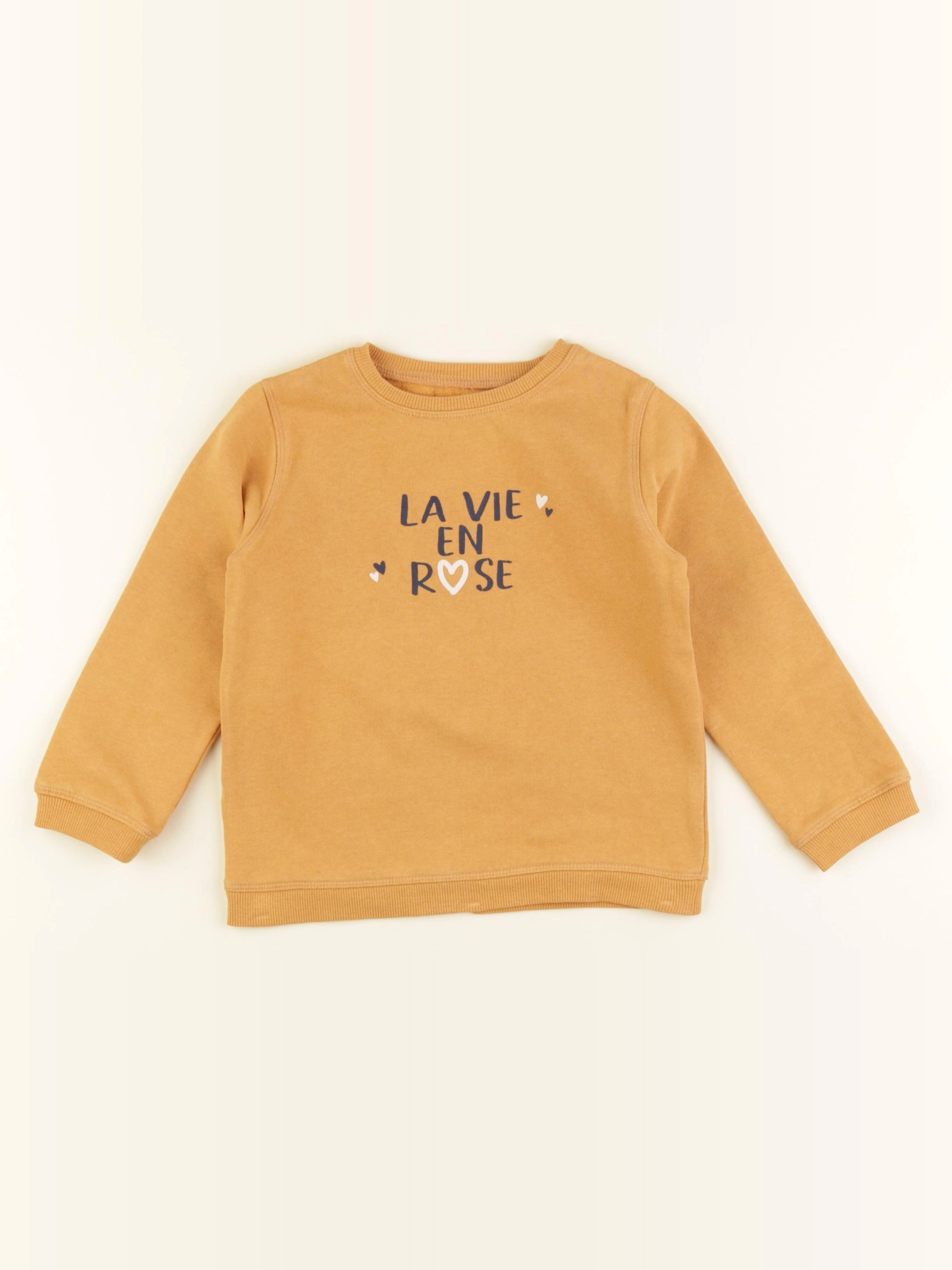 Vertbaudet - sweat jaune - 4 ans