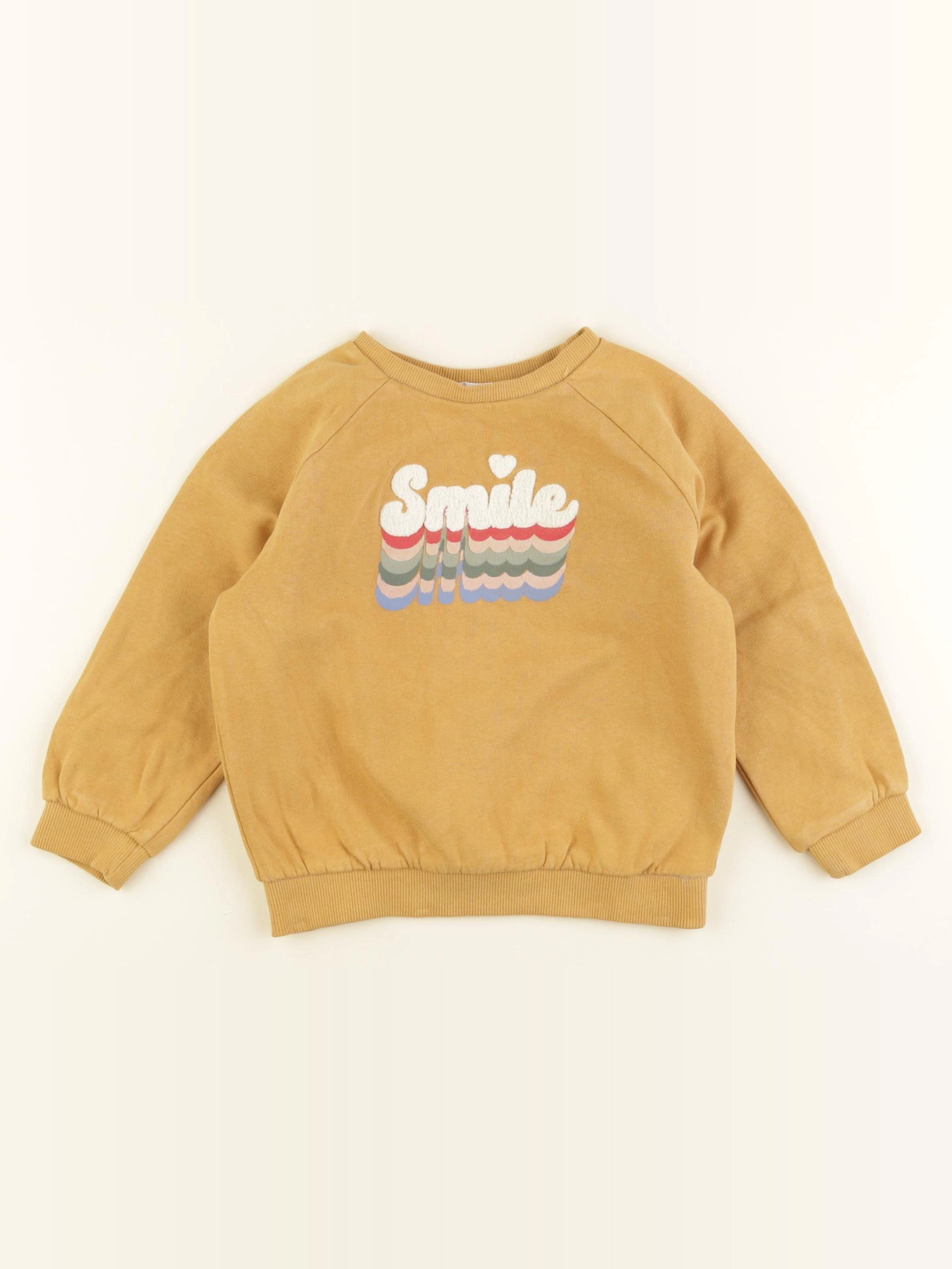 Vertbaudet - sweat jaune - 4 ans
