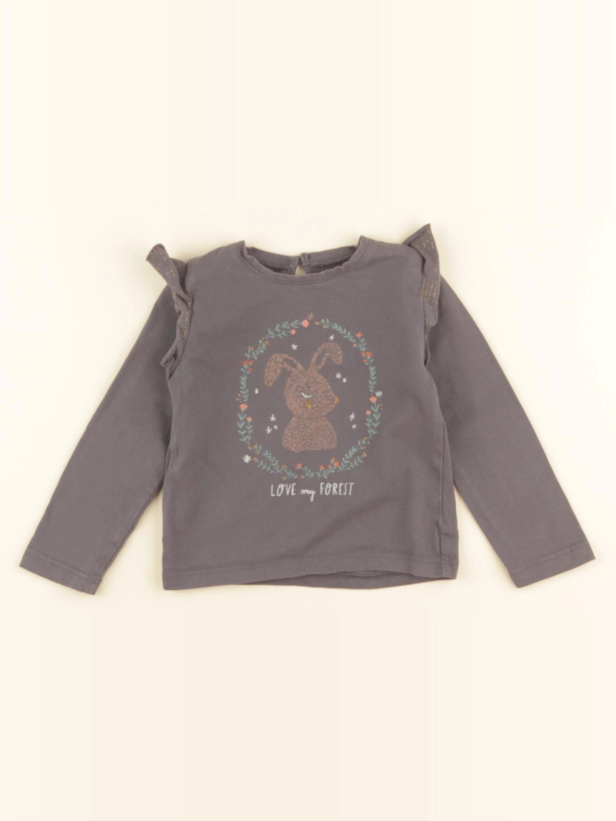 Mango - tee-shirt gris - 12/18 mois