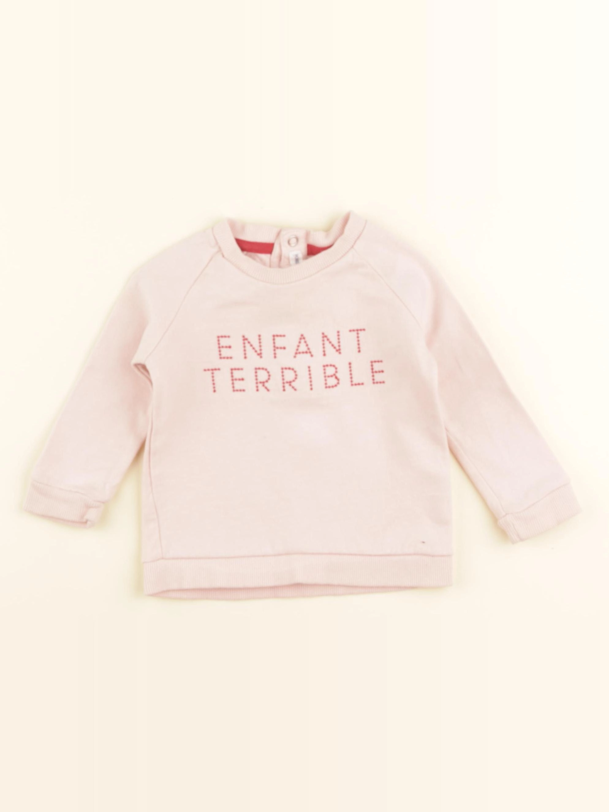 Emoi emoi - sweat rose - 12 mois