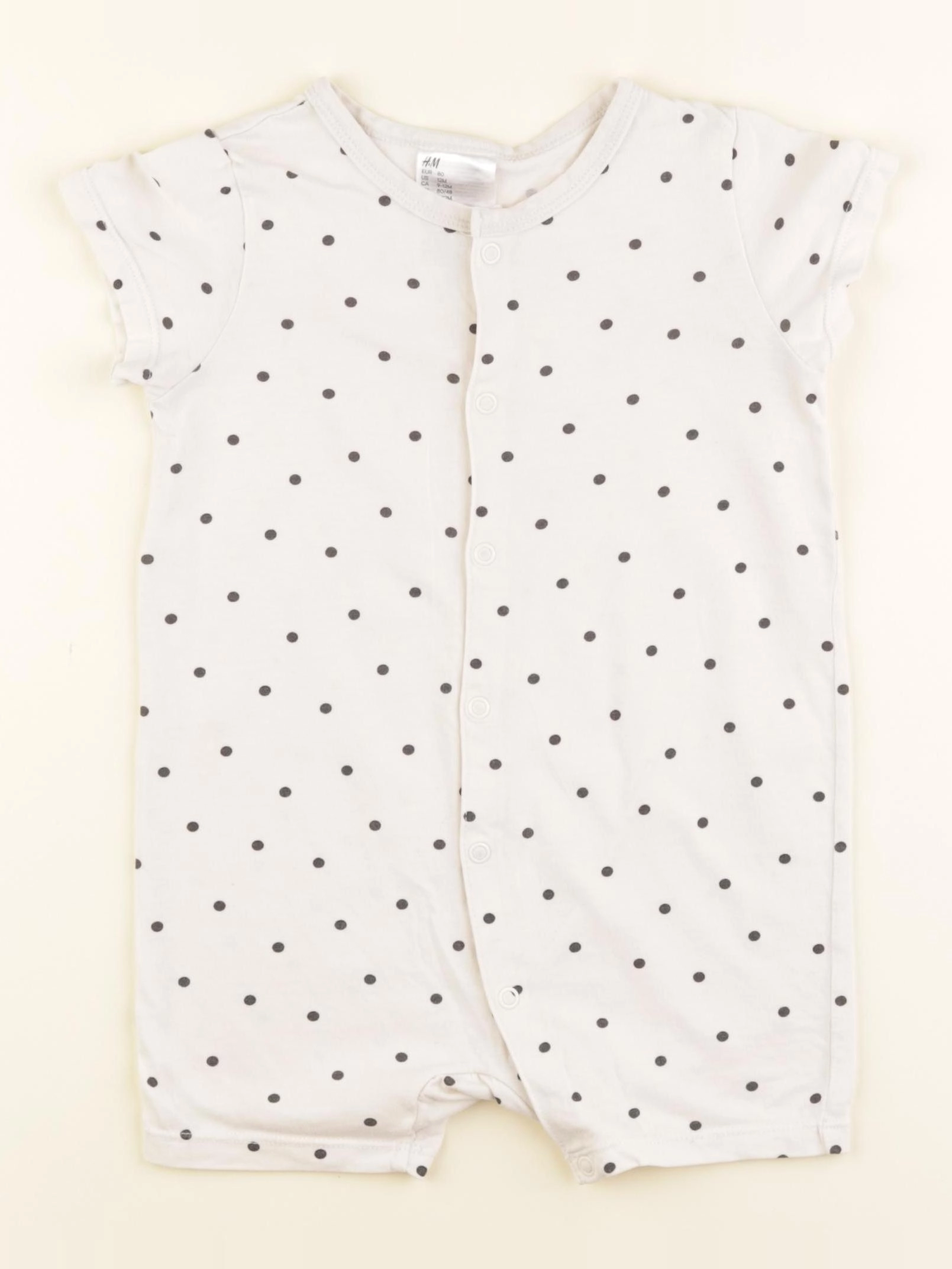H&M - pyjama coton blanc - 9/12 mois