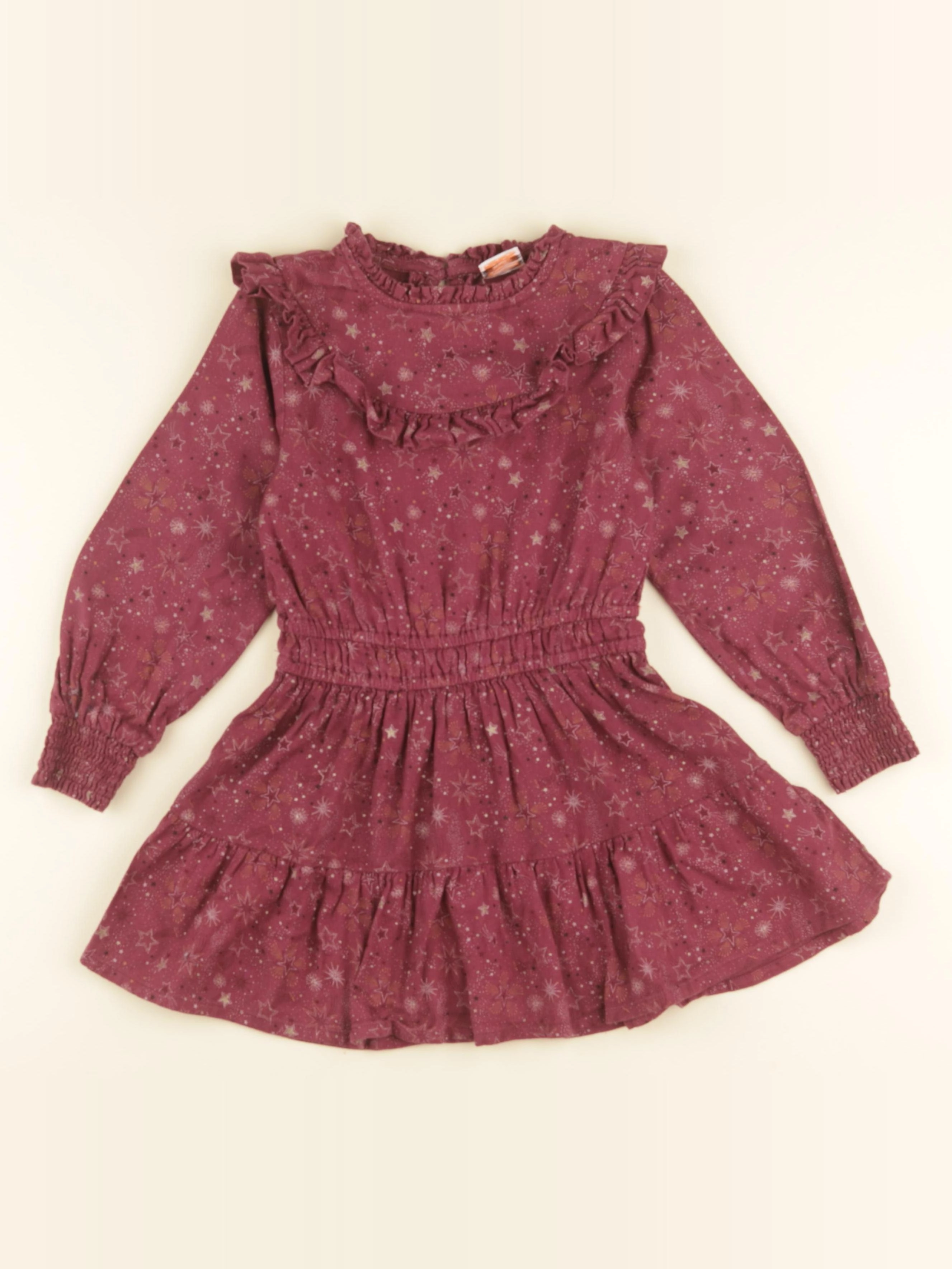 Tape à l'oeil - robe rose, or - 5 ans