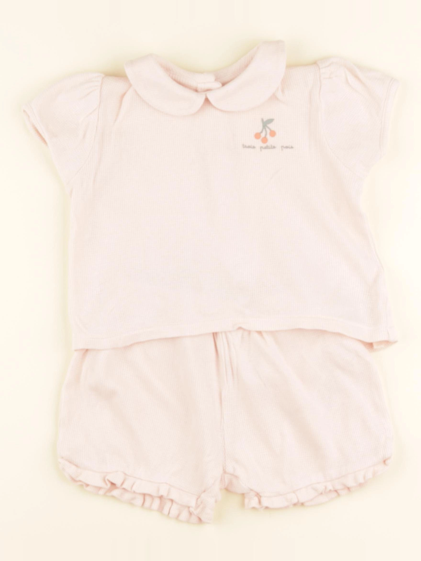 Vertbaudet - pyjama coton rose - 36 mois