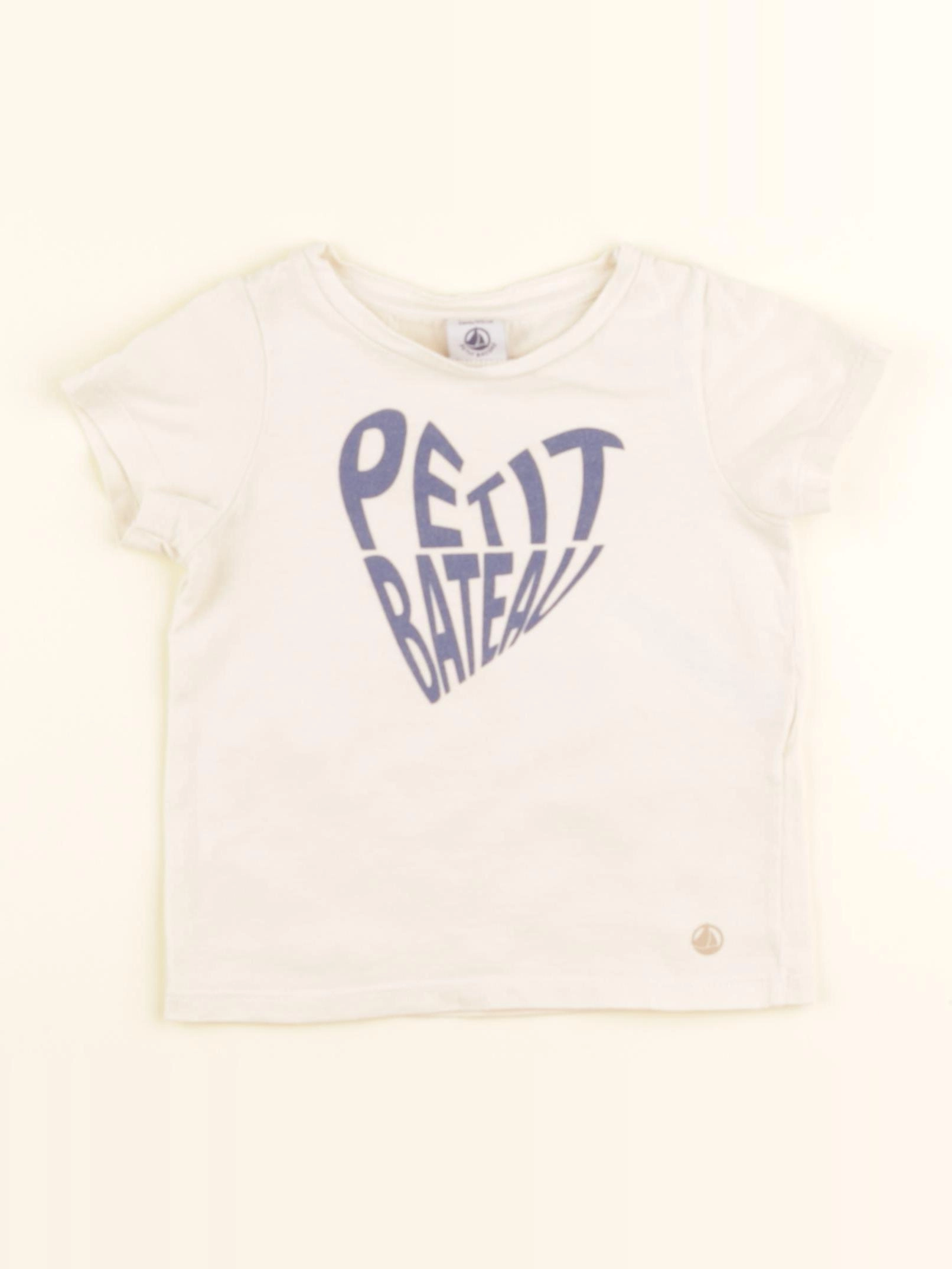 Petit Bateau - tee-shirt beige - 3 ans