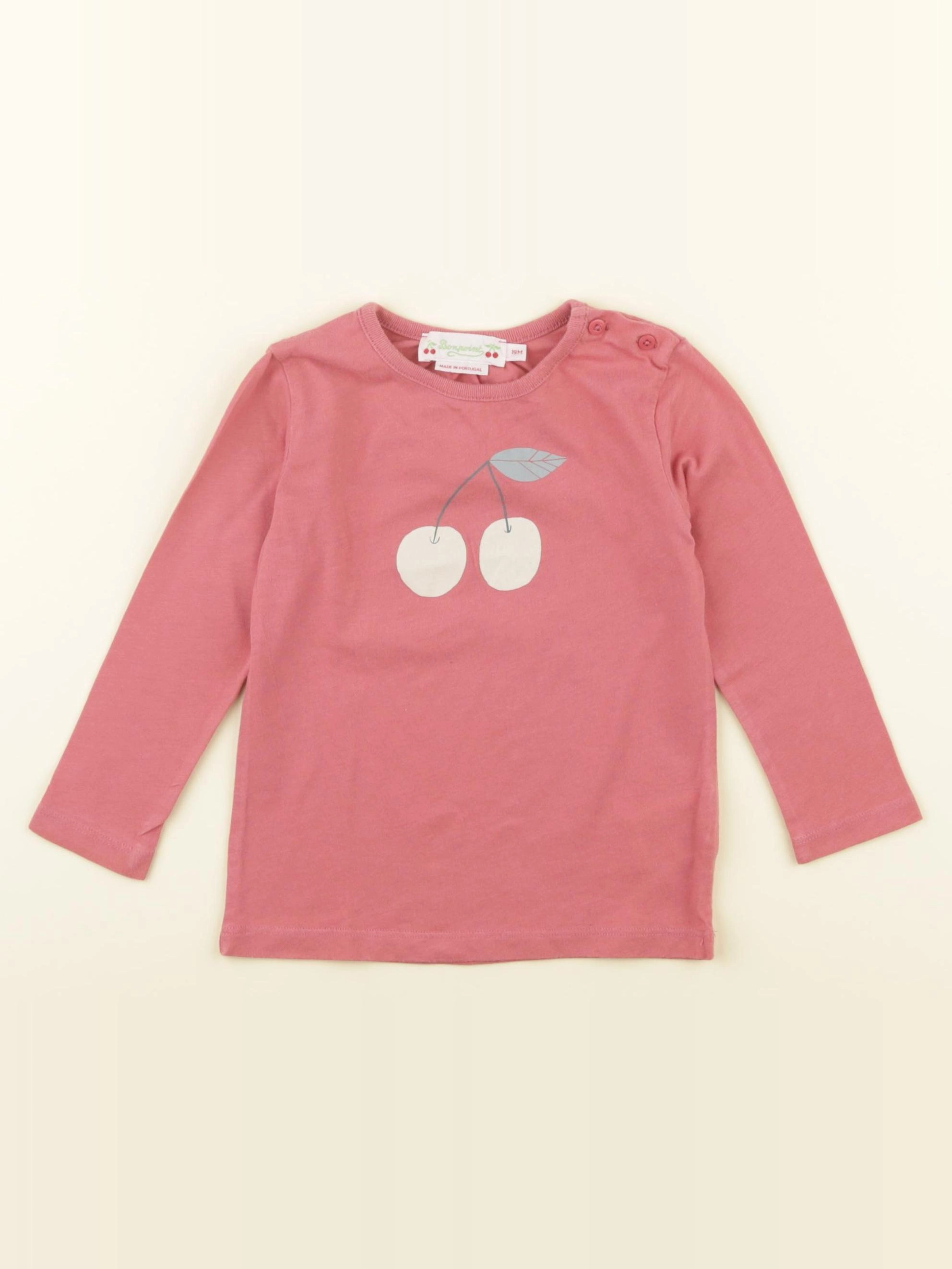 Bonpoint - tee-shirt rose - 18 mois