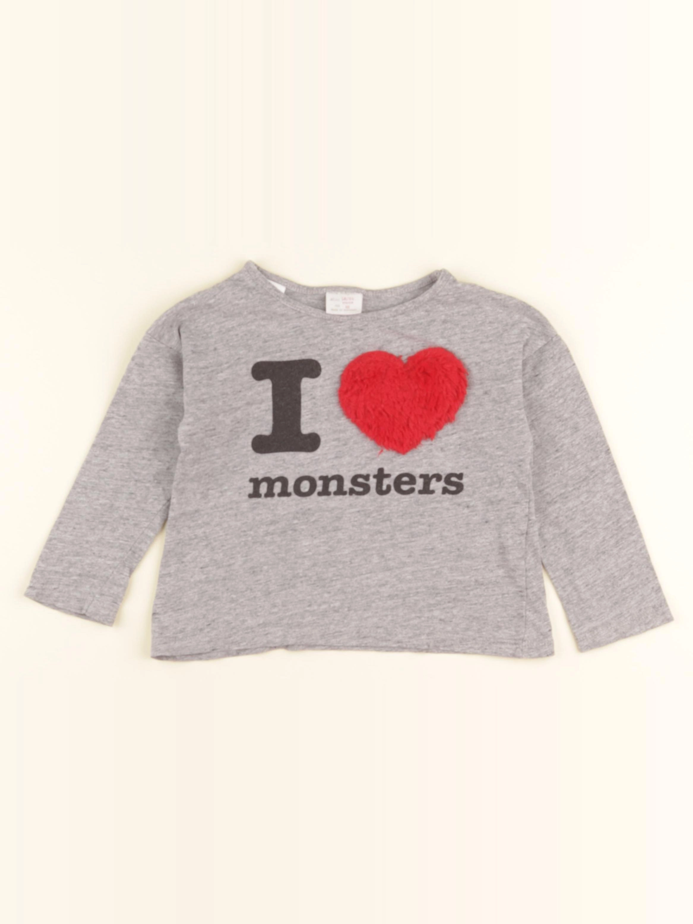 Zara - tee-shirt gris - 18/24 mois