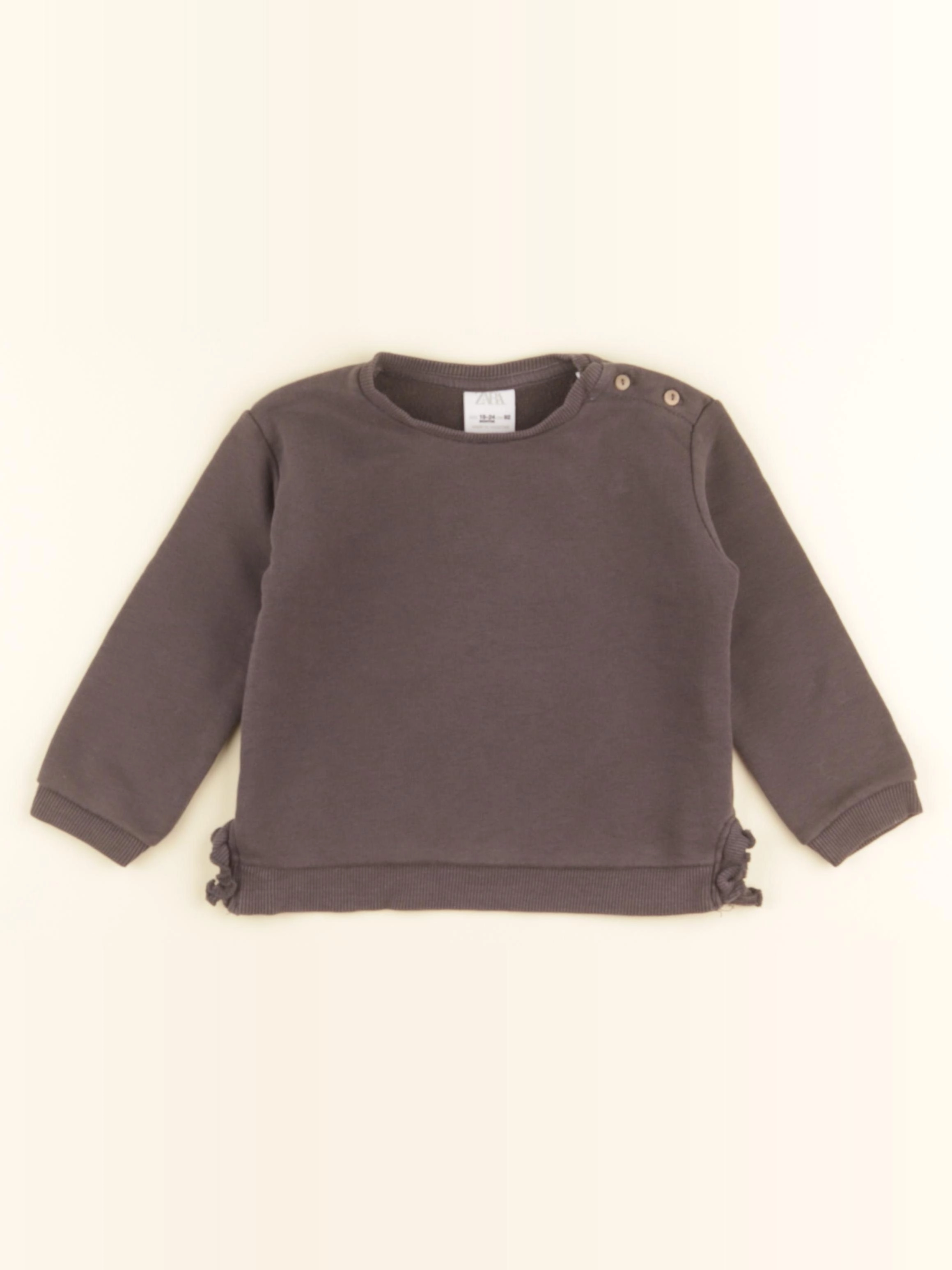 Zara - sweat gris - 18/24 mois