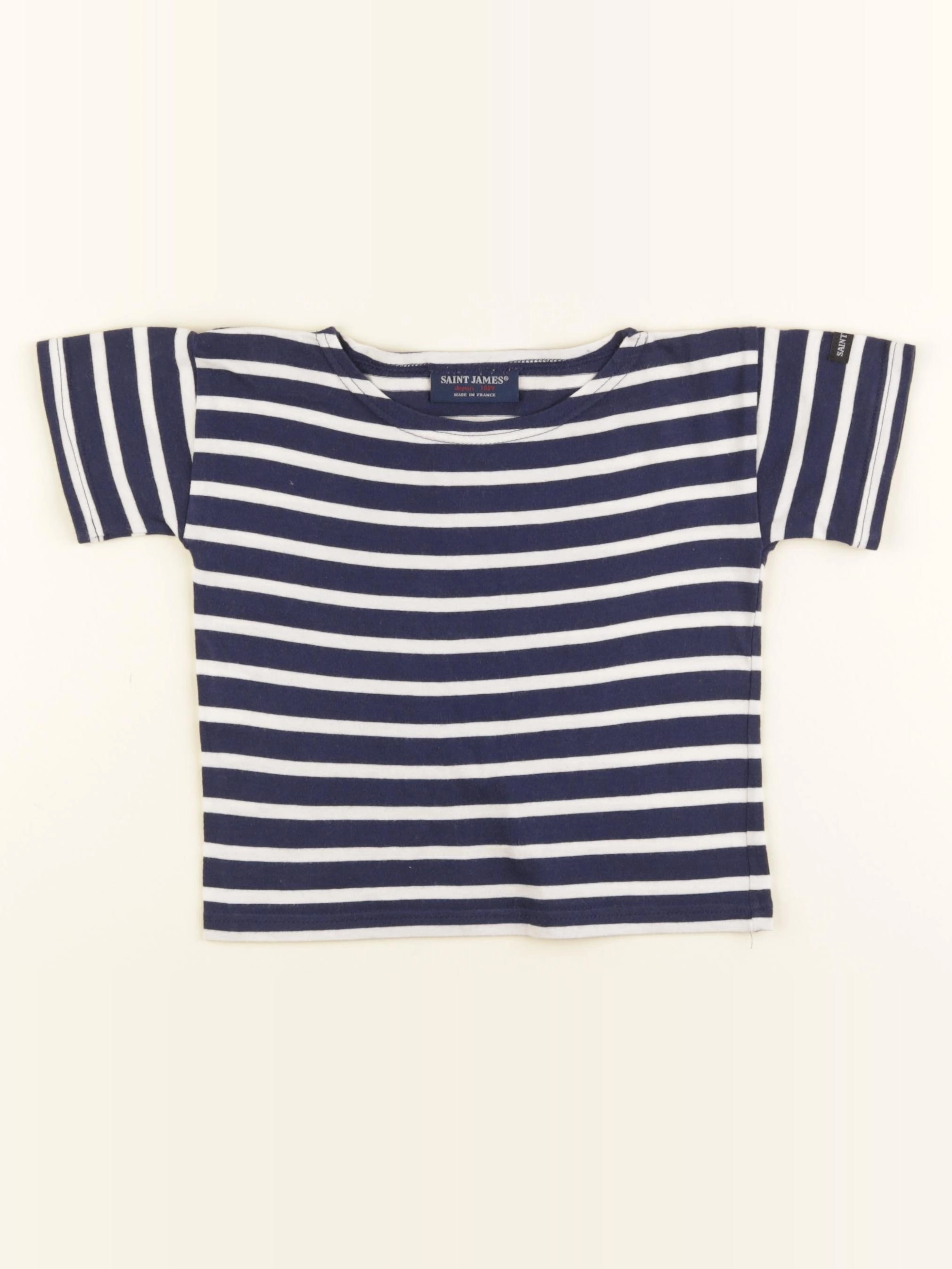 Saint James - tee-shirt bleu, beige - 2 ans