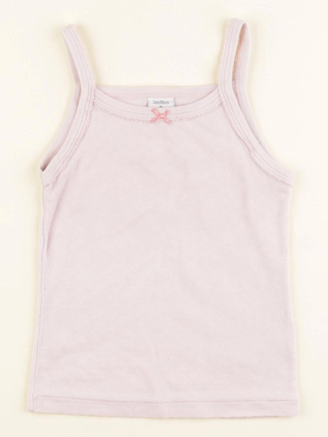 Petit Bateau - maillot de corps rose - 2 ans