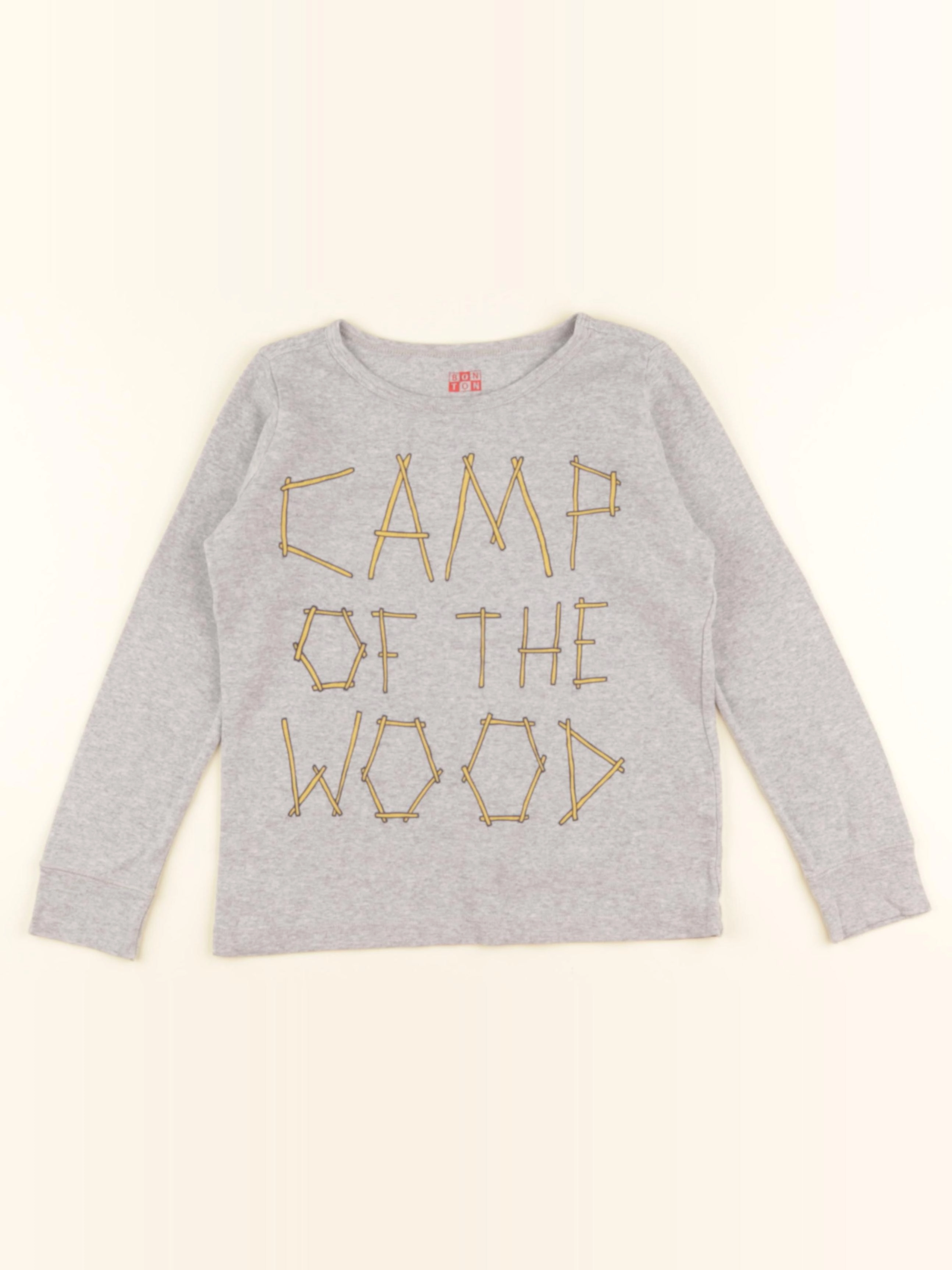 Bonton - tee-shirt gris - 8 ans