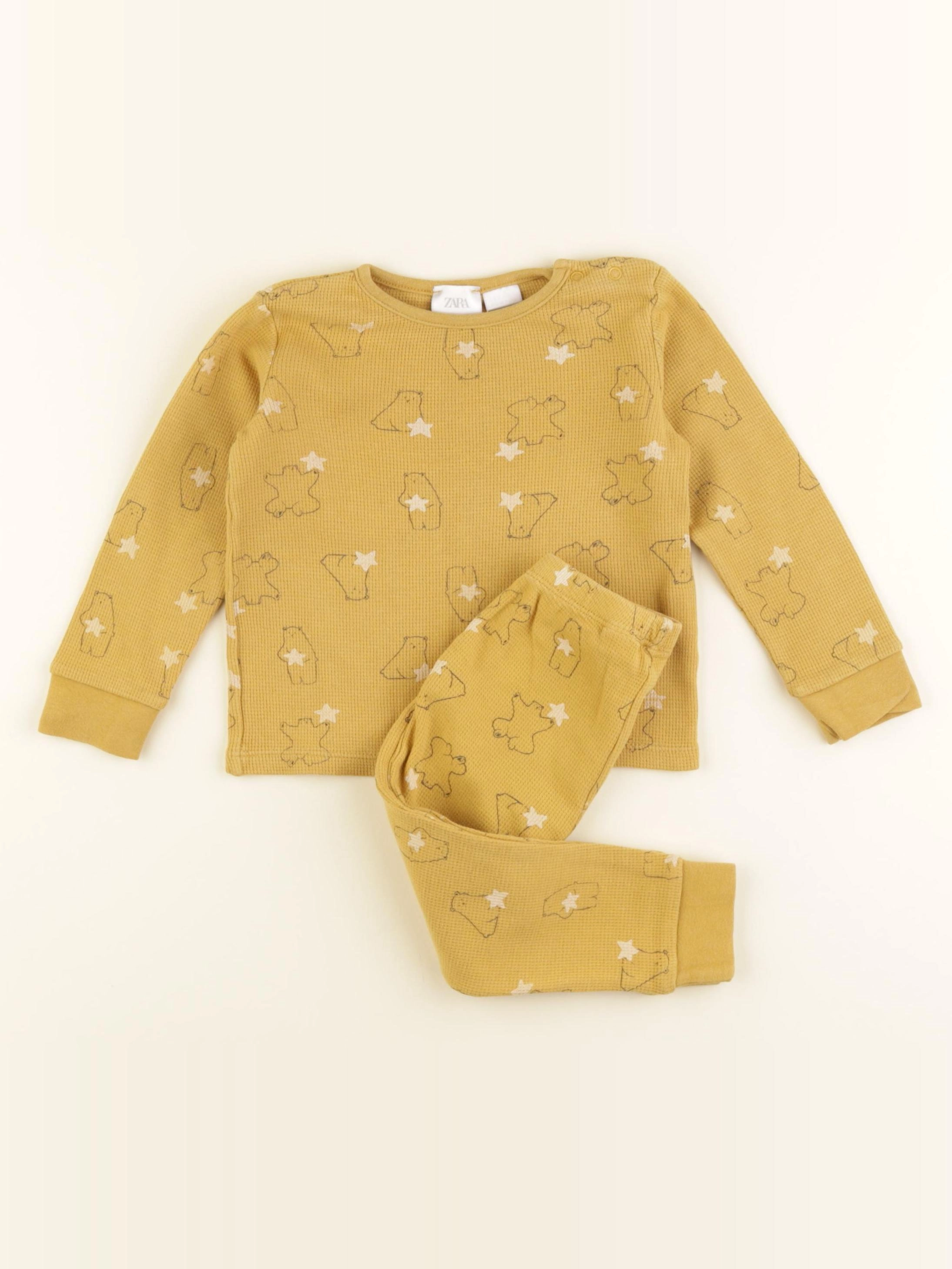 Zara - pyjama coton jaune - 18/24 mois
