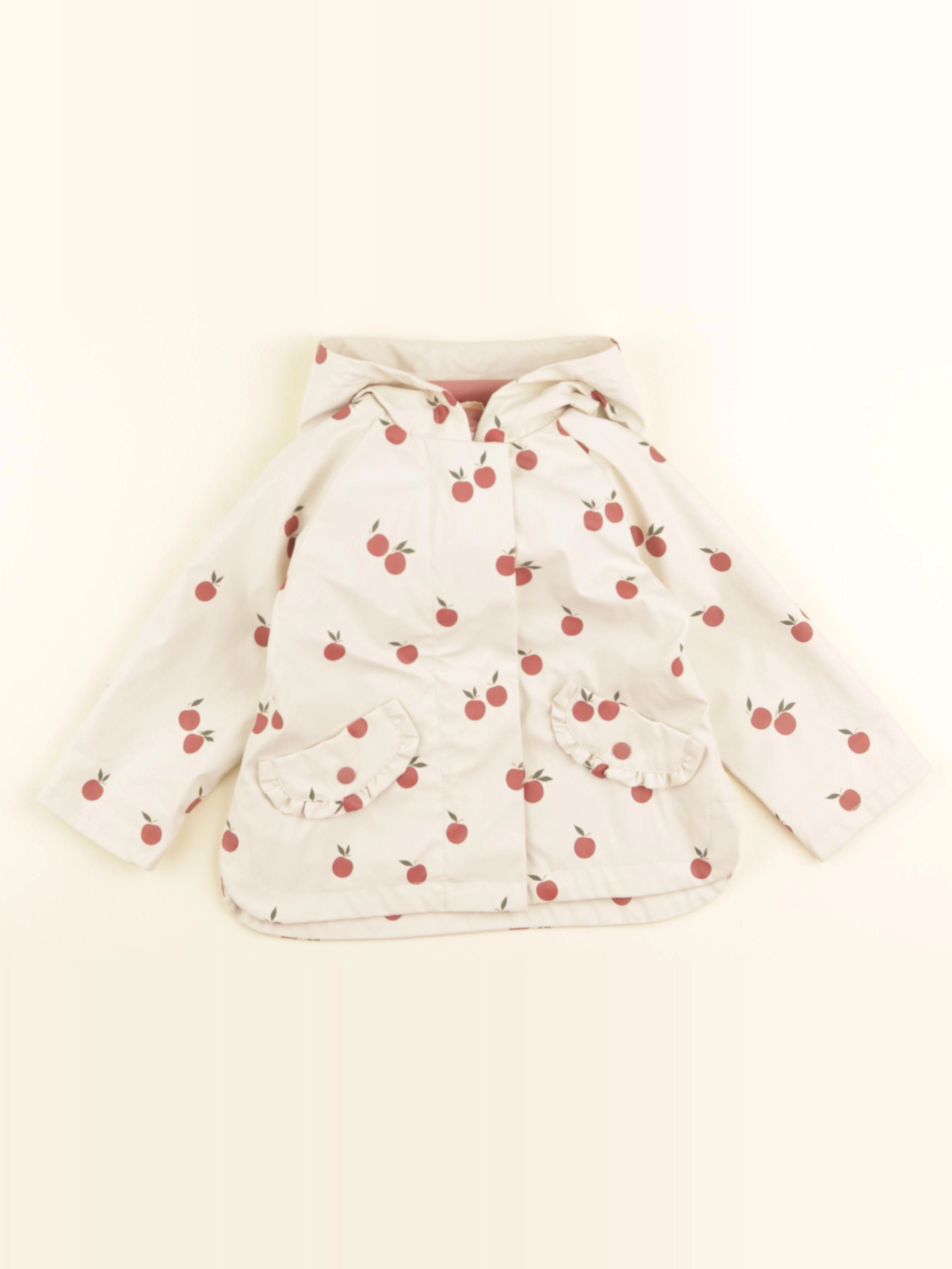 Vertbaudet - imperméable beige, rouge - 24 mois