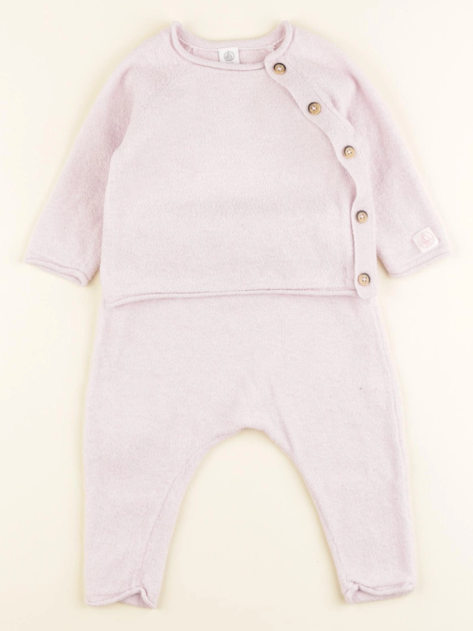 Petit Bateau - ensemble rose - 6 mois
