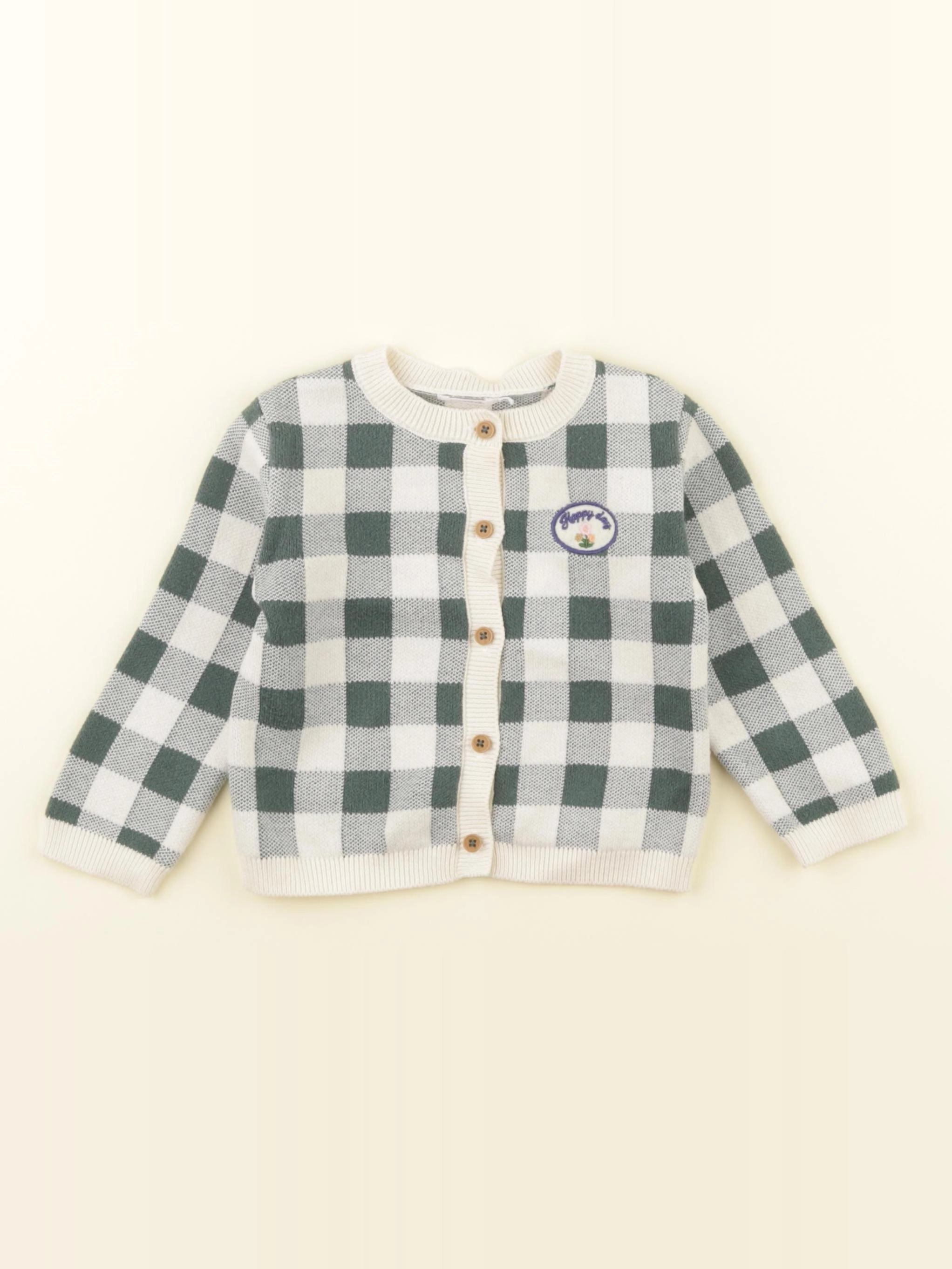 Boutchou - gilet beige, vert - 12 mois