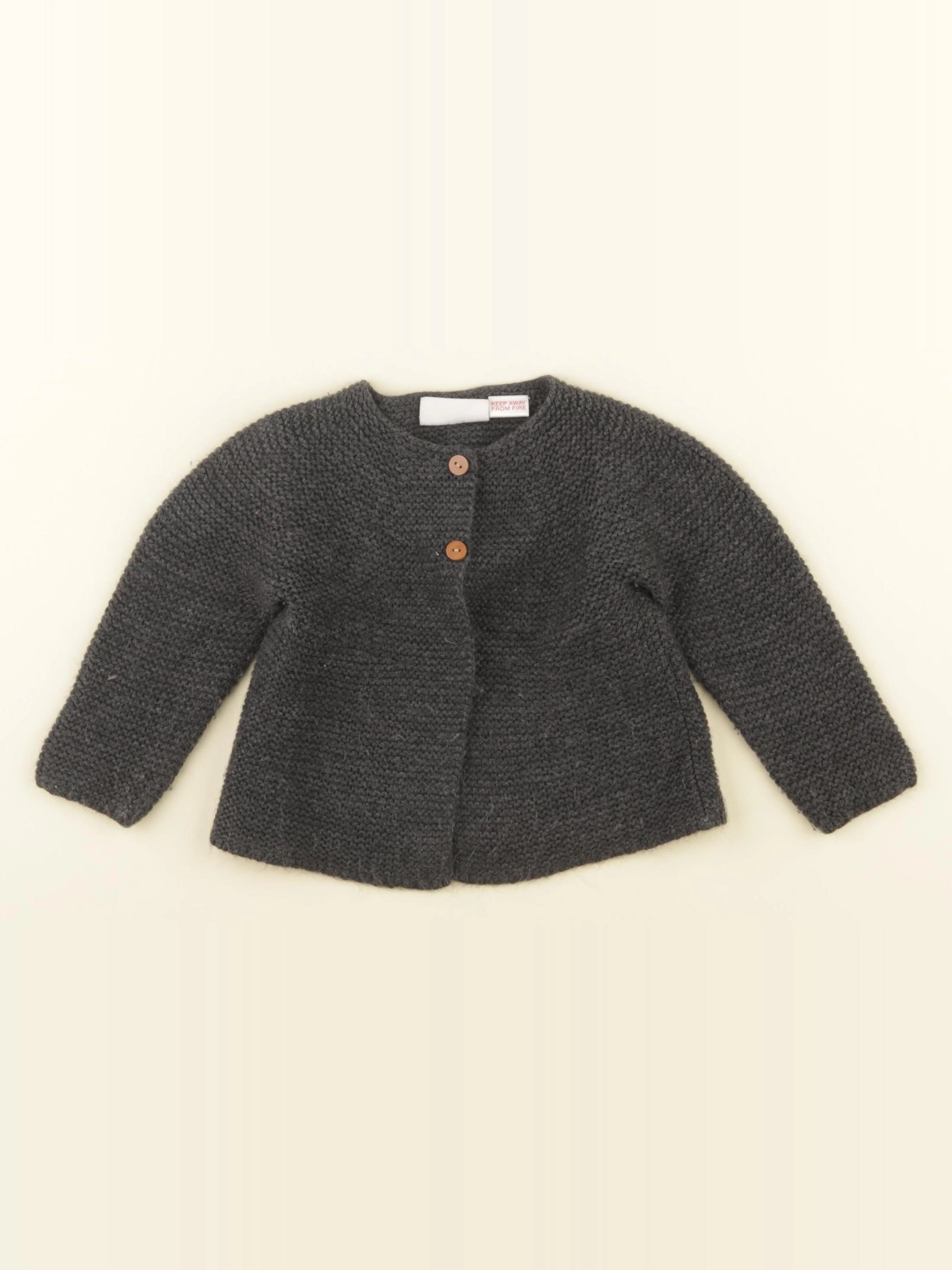 Zara - gilet gris - 6/9 mois