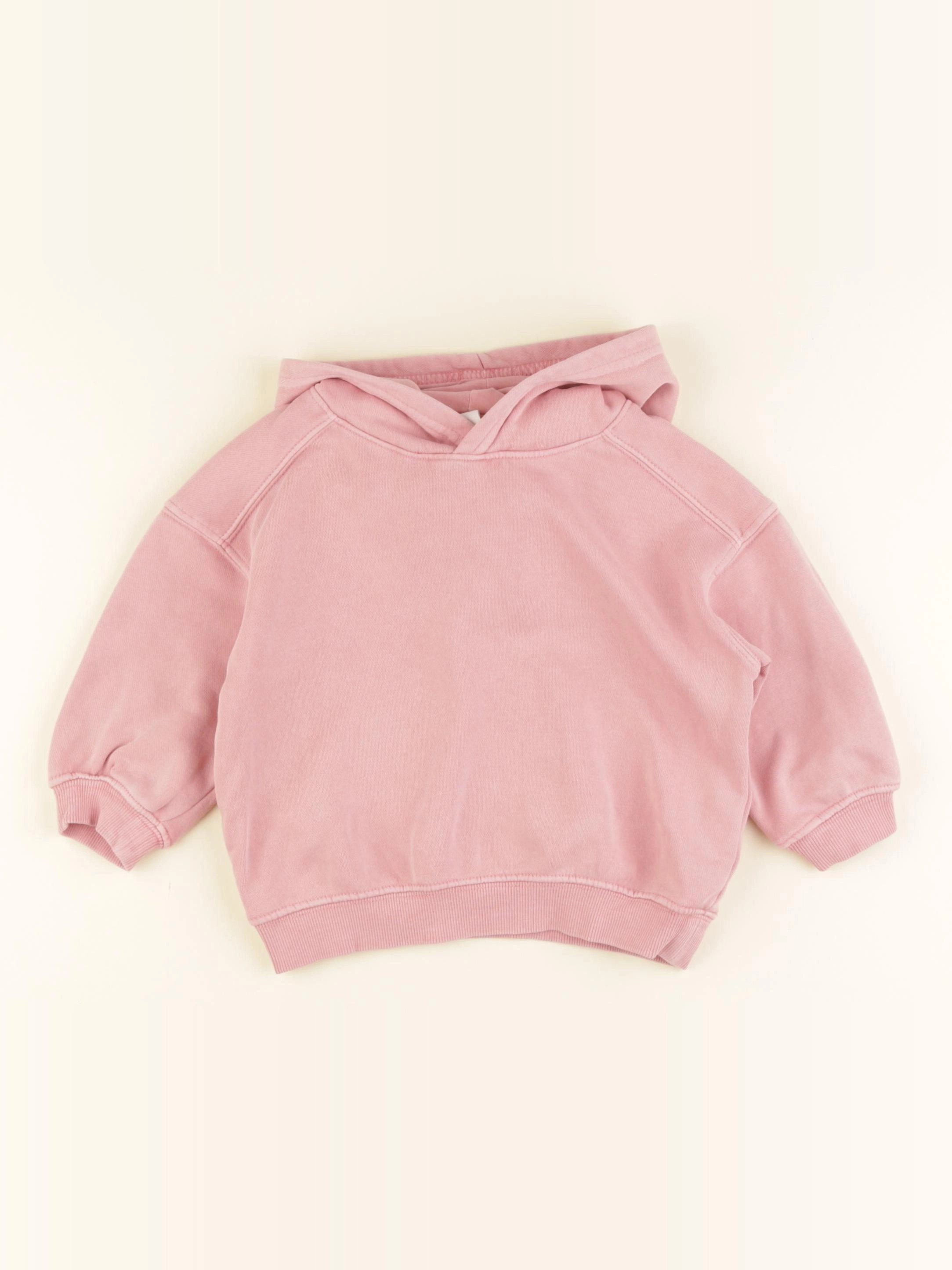H&M - sweat rose - 9/12 mois