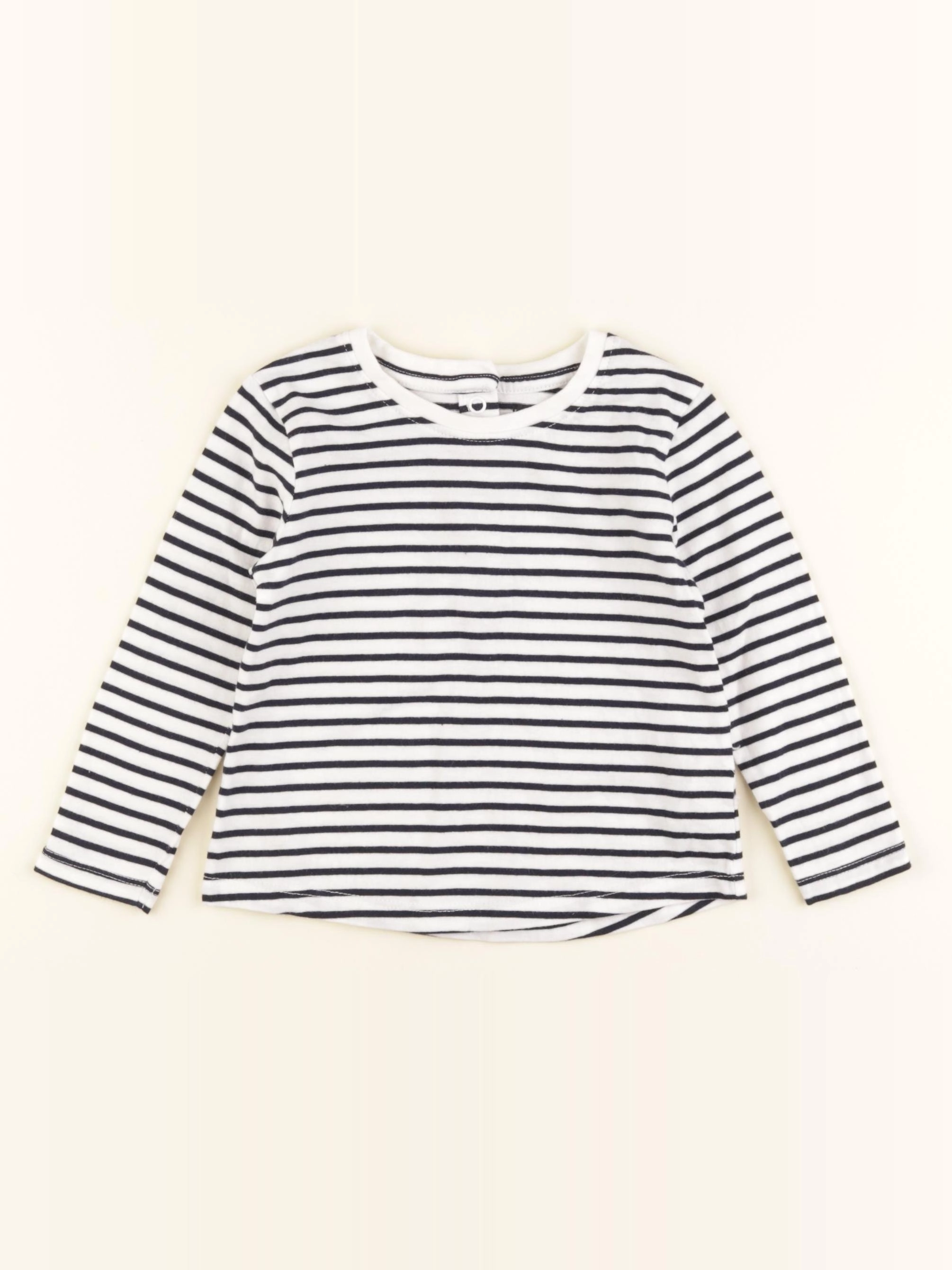 La Redoute - tee-shirt blanc, bleu - 18 mois