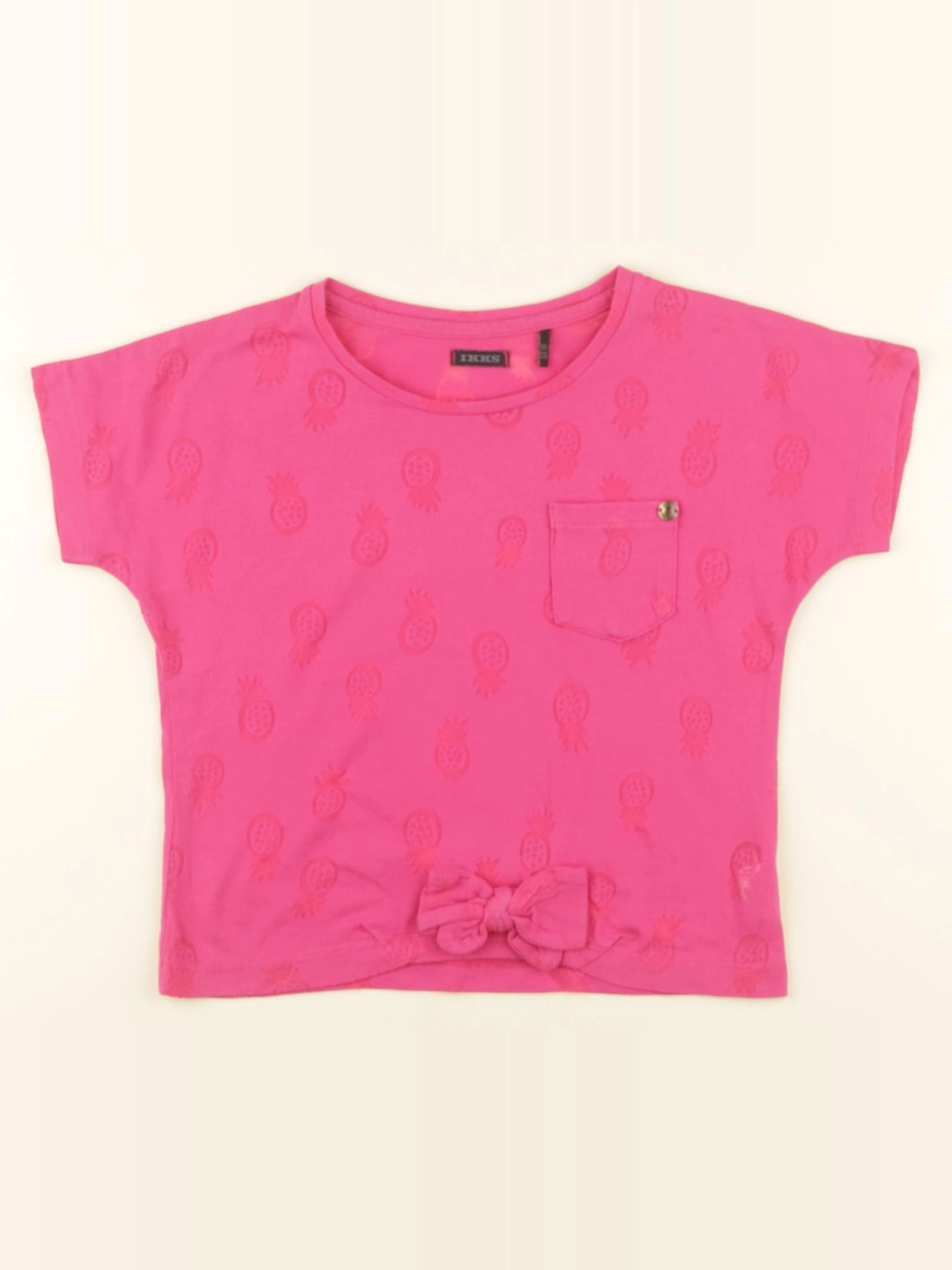 IKKS - tee-shirt rose - 8 ans