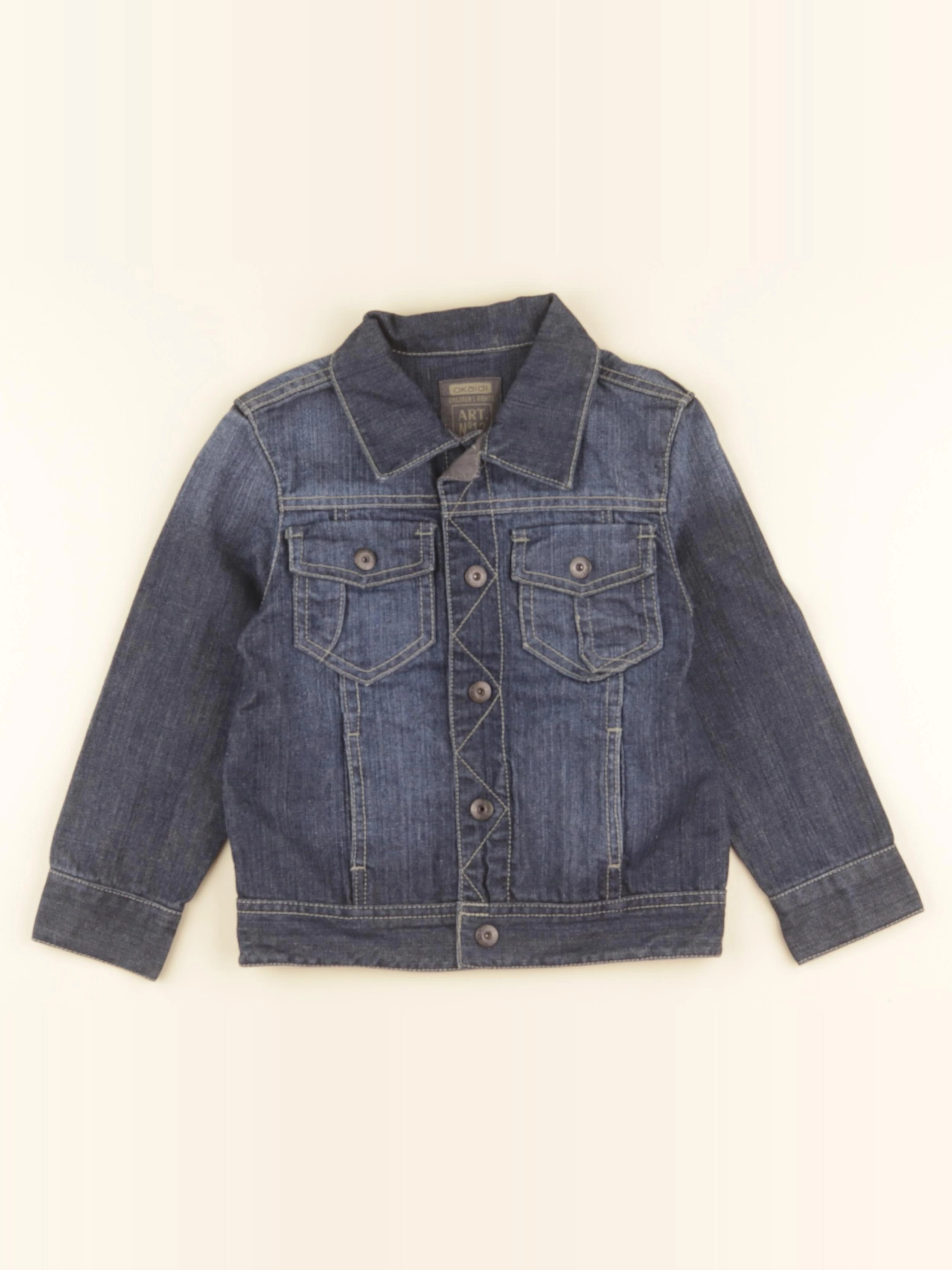 Okaidi - veste imprimé au dos bleu - 4 ans