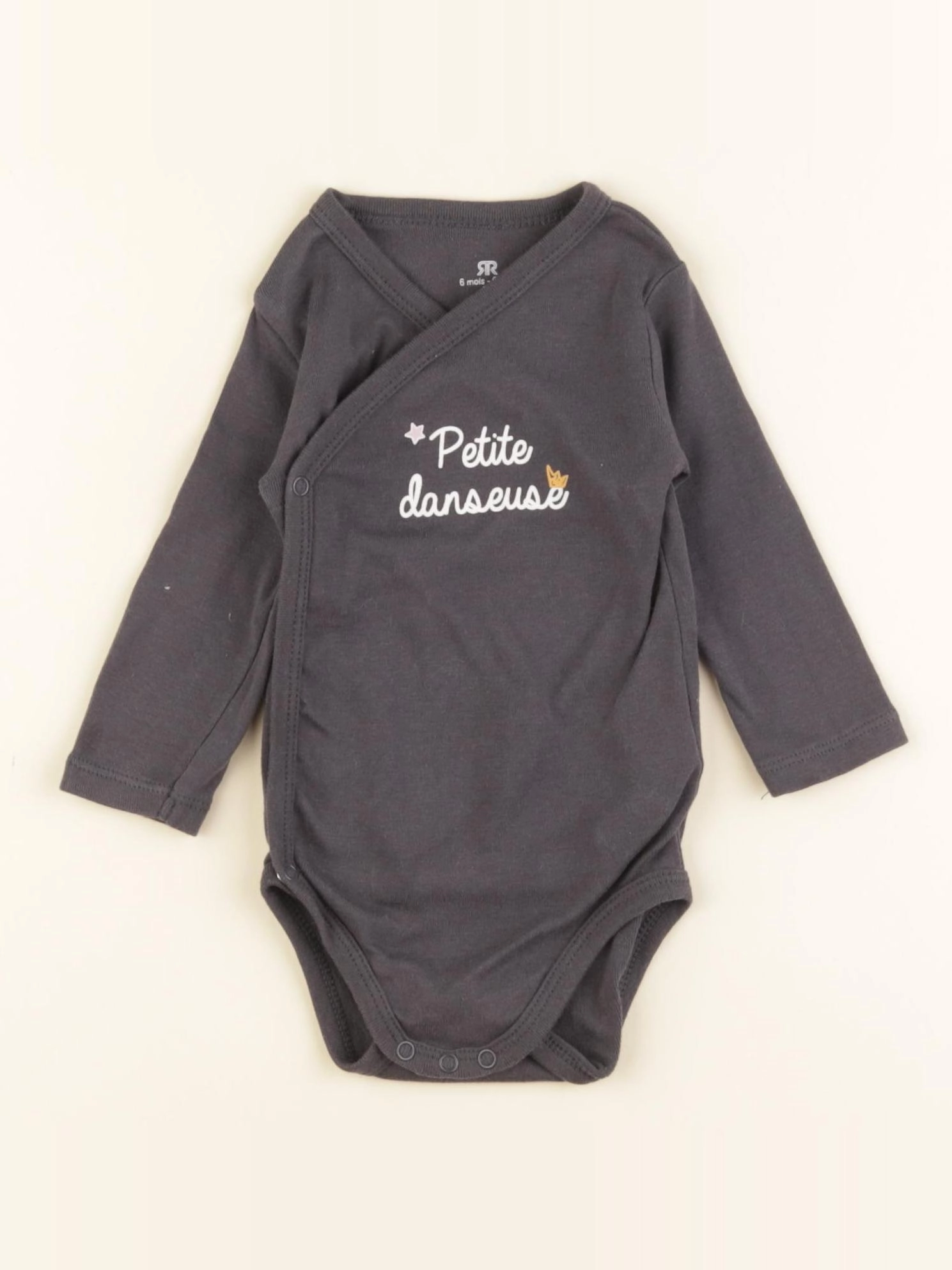 La Redoute - body gris - 6 mois