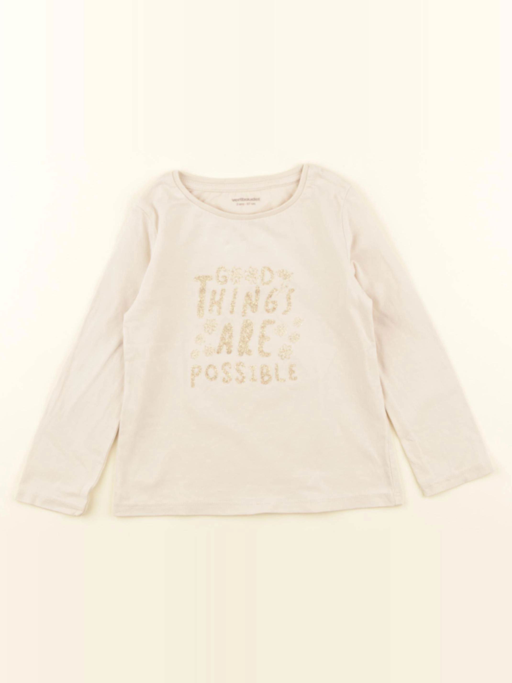 Vertbaudet - tee-shirt blanc - 3 ans